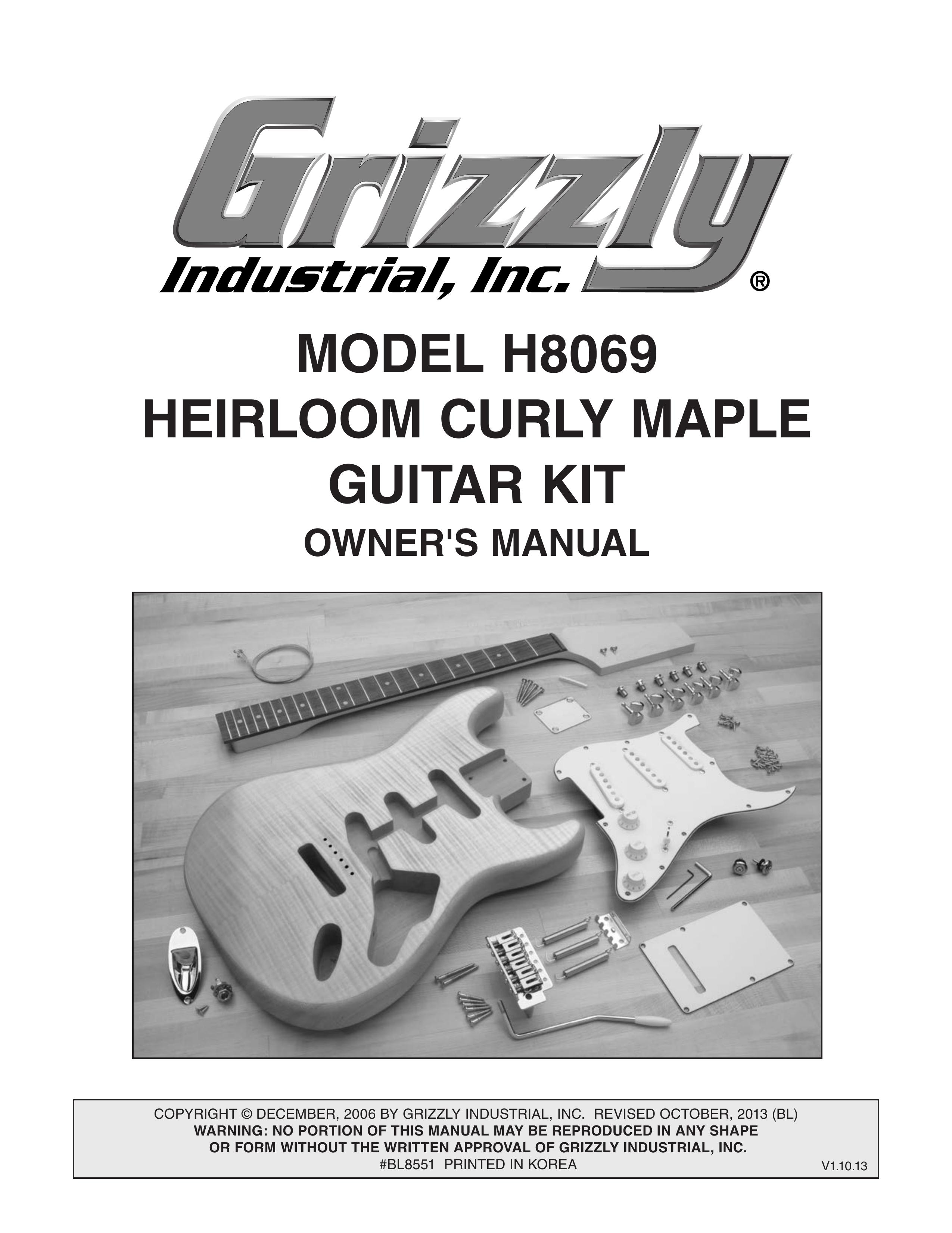 Grizzly H8069 Guitar User Manual