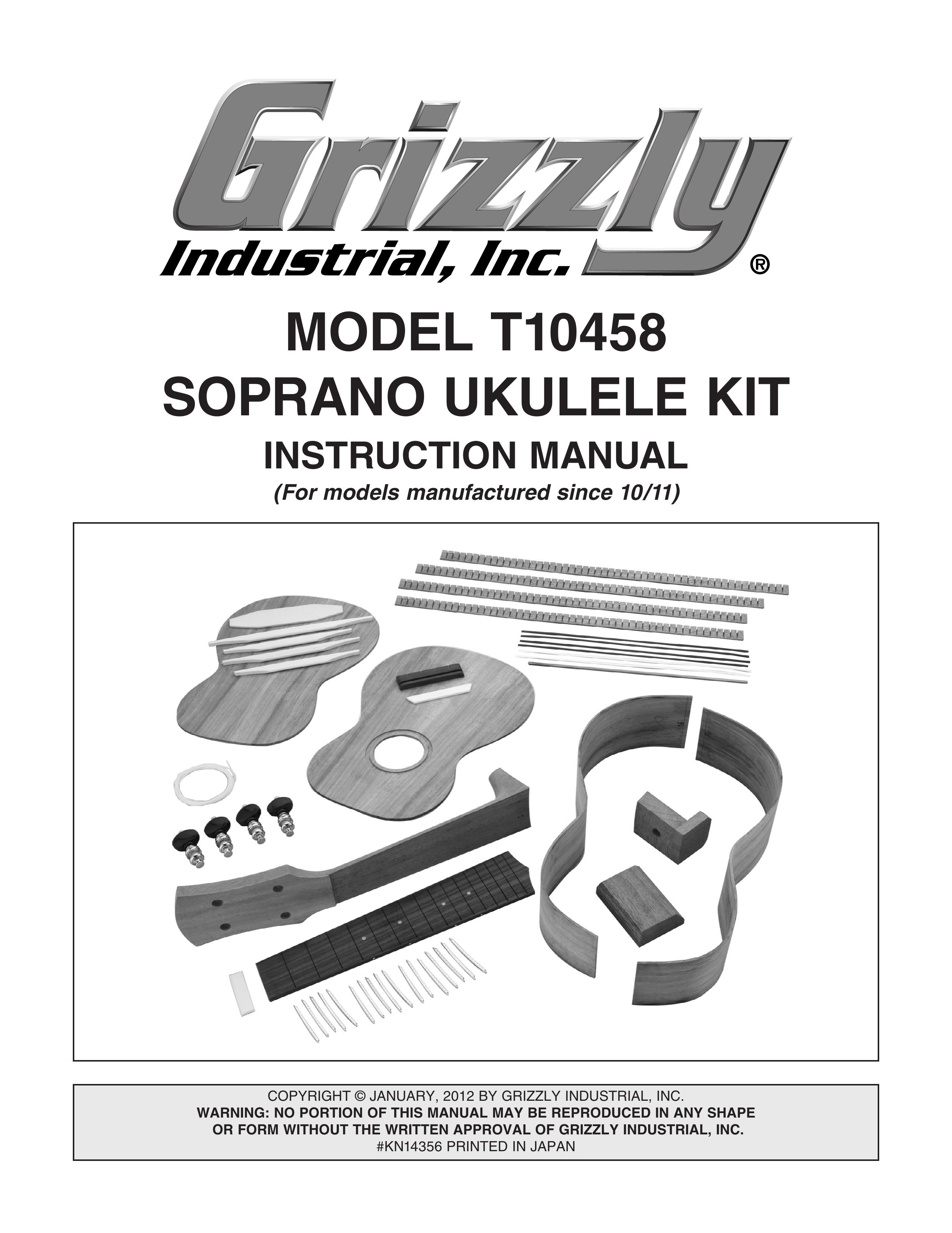 Grizzly T10458 Guitar User Manual