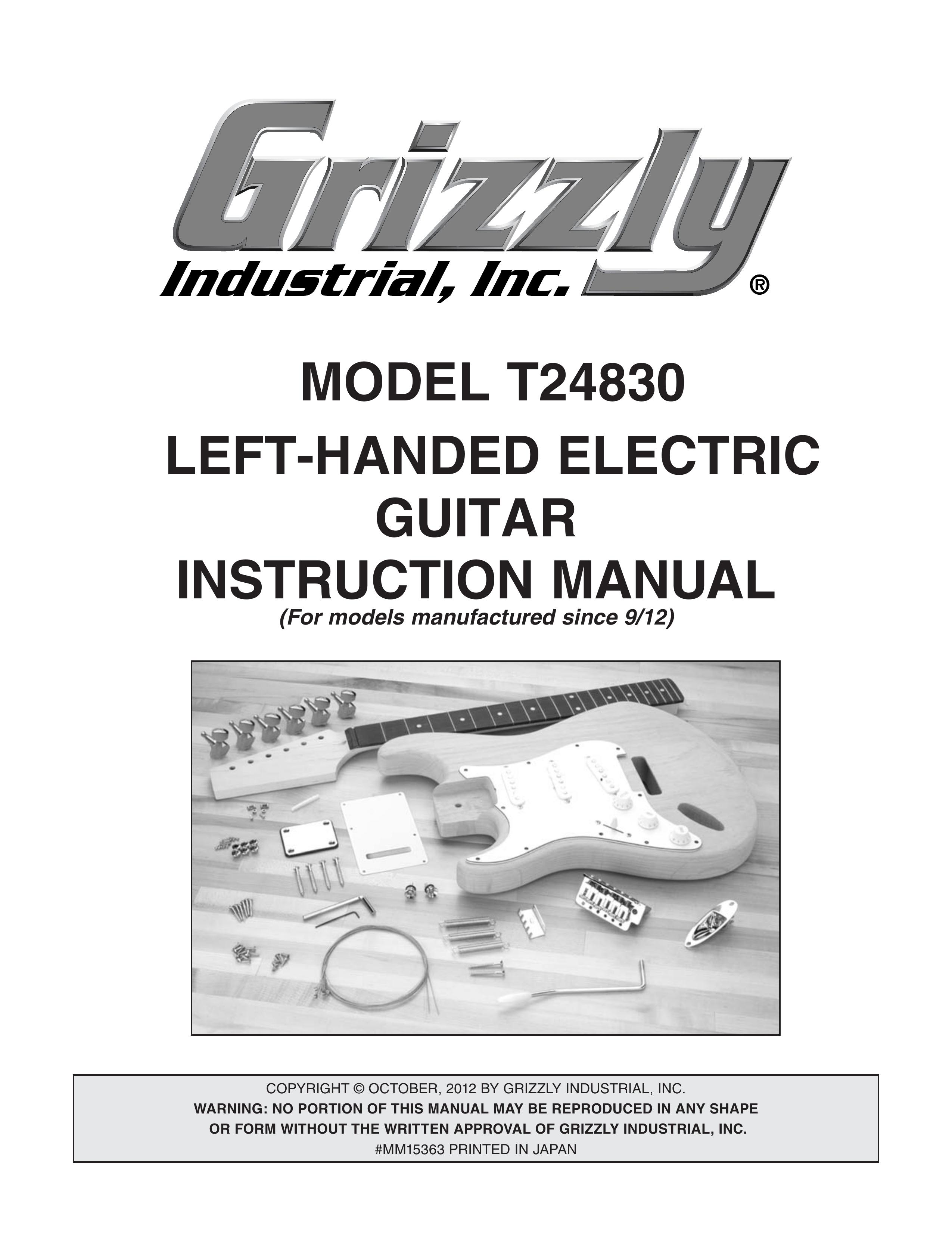 Grizzly T24830 Guitar User Manual