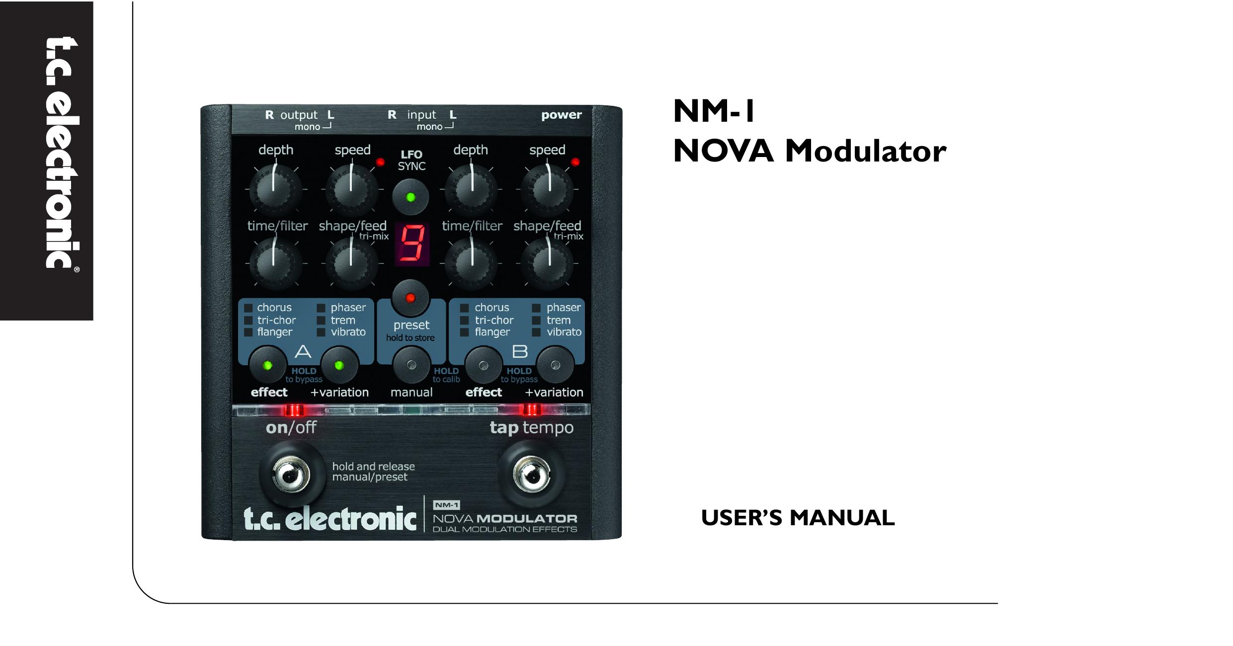 TC electronic SDN BHD NM-1 Guitar User Manual