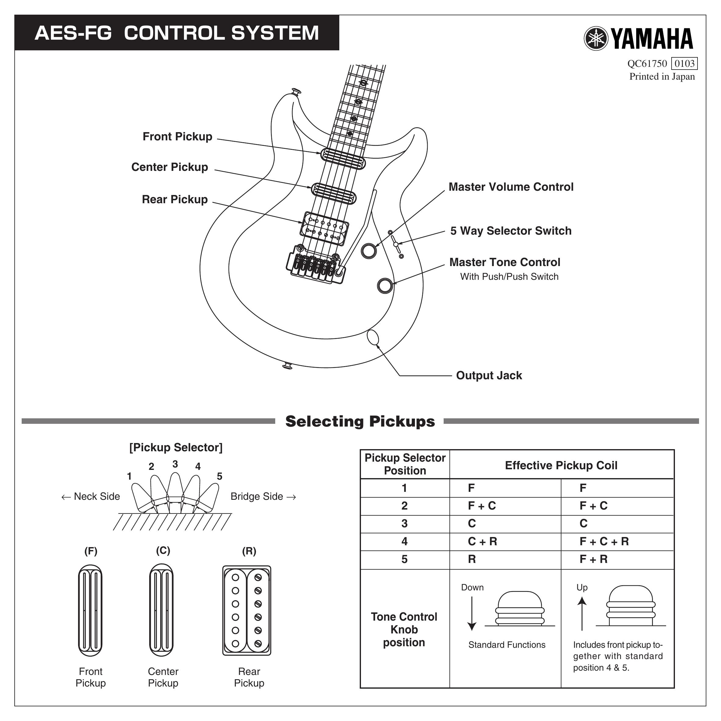 Yamaha AES-FG Guitar User Manual
