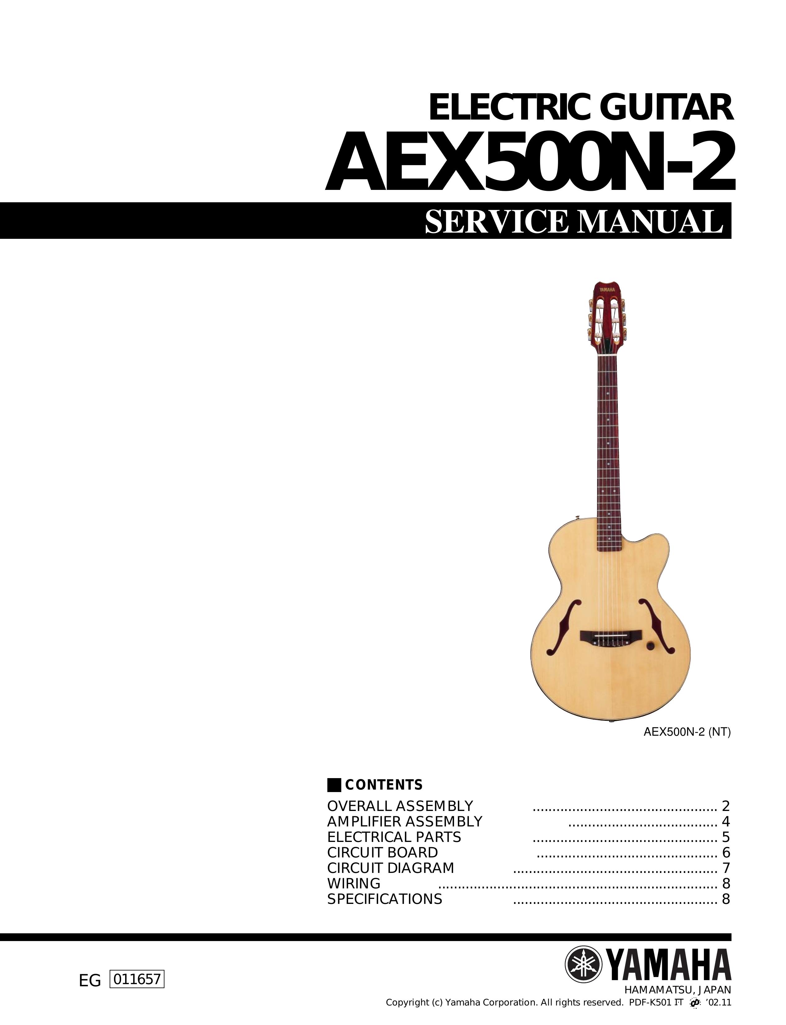 Yamaha AEX500N-2 Guitar User Manual