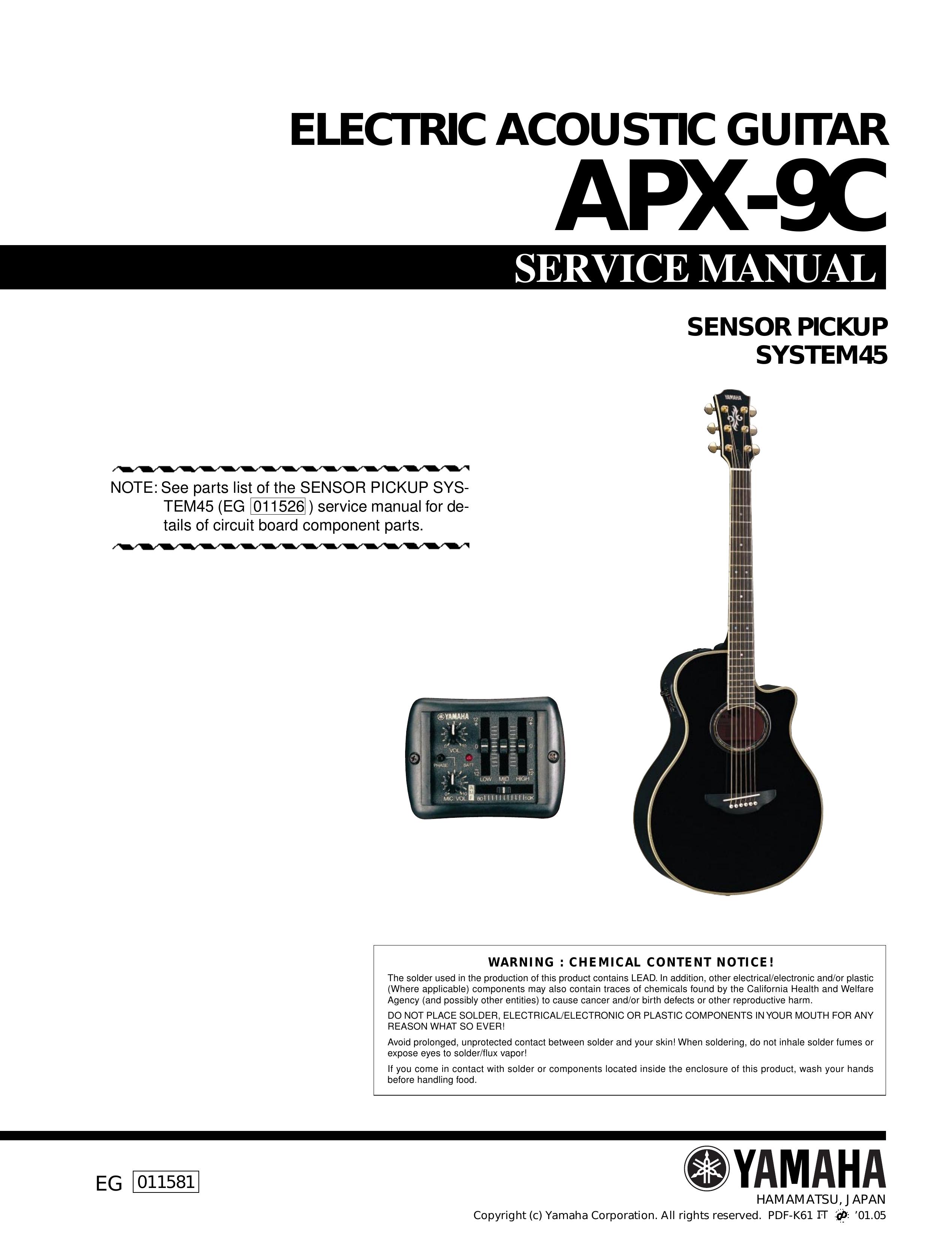 Yamaha APX-9C Guitar User Manual