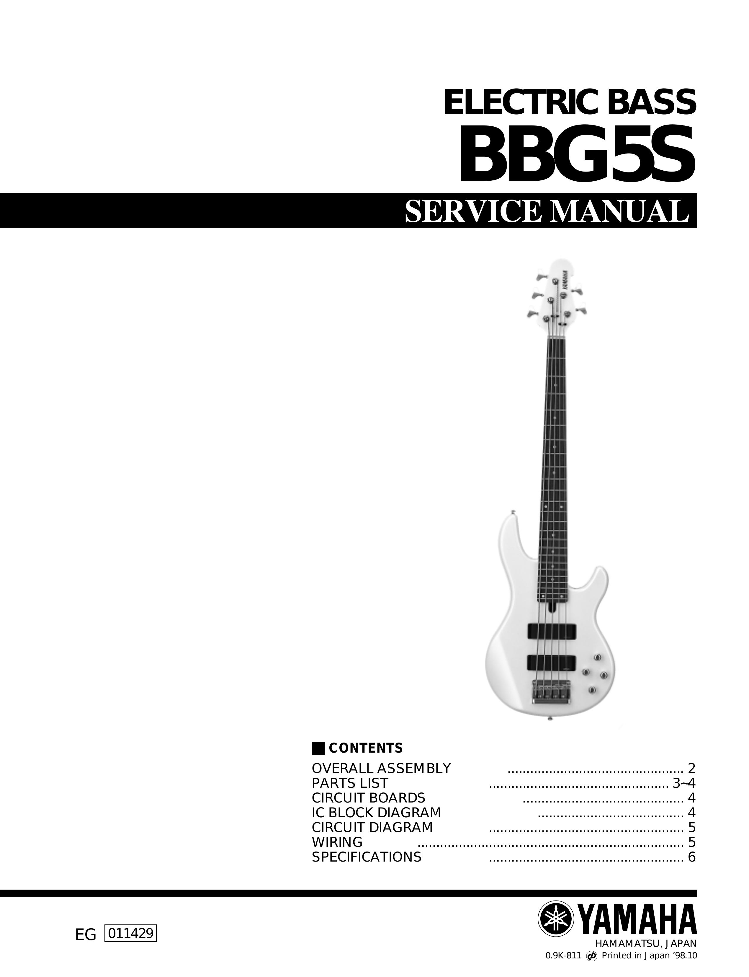 Yamaha BBG5S Guitar User Manual