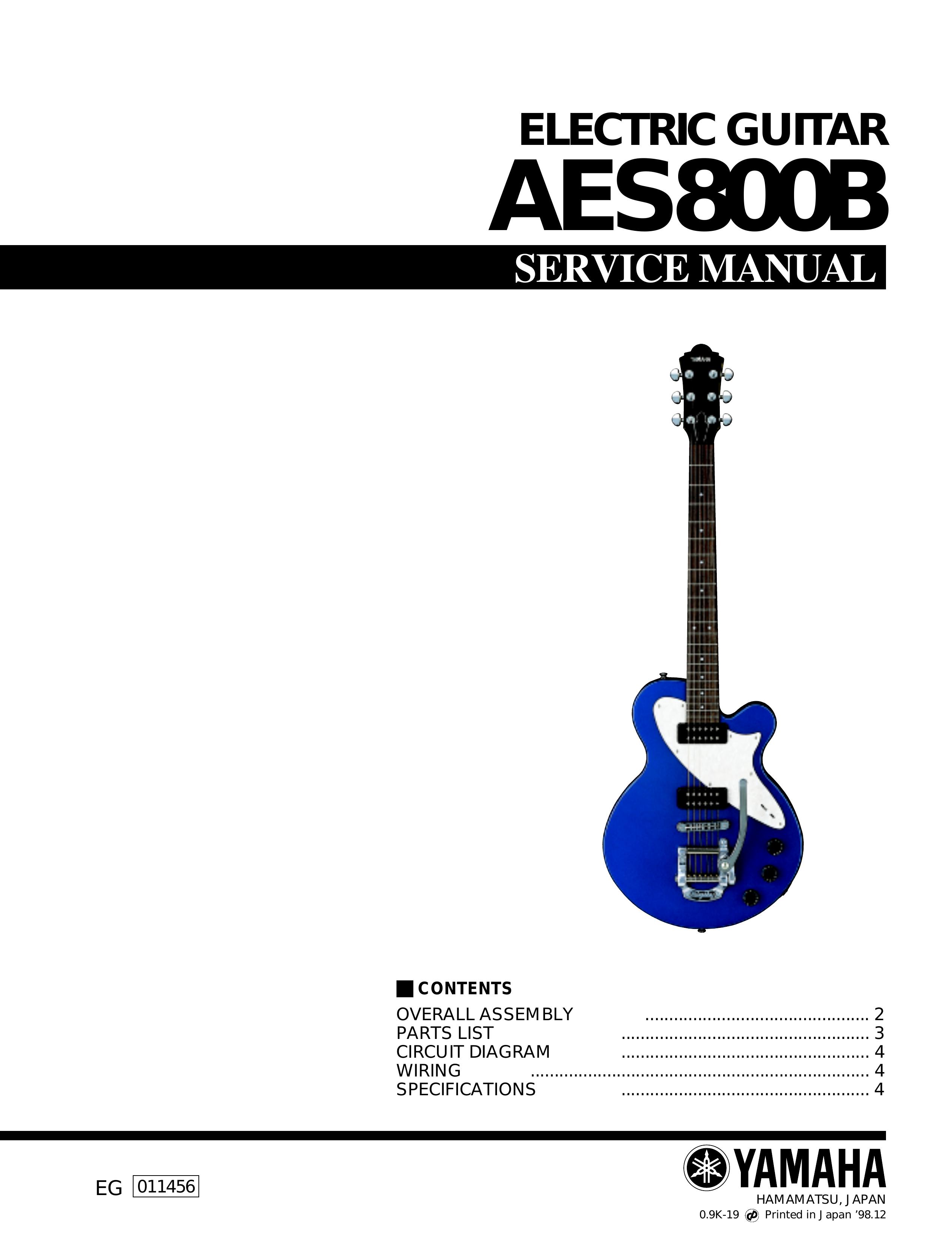 Yamaha EG 011456 Guitar User Manual