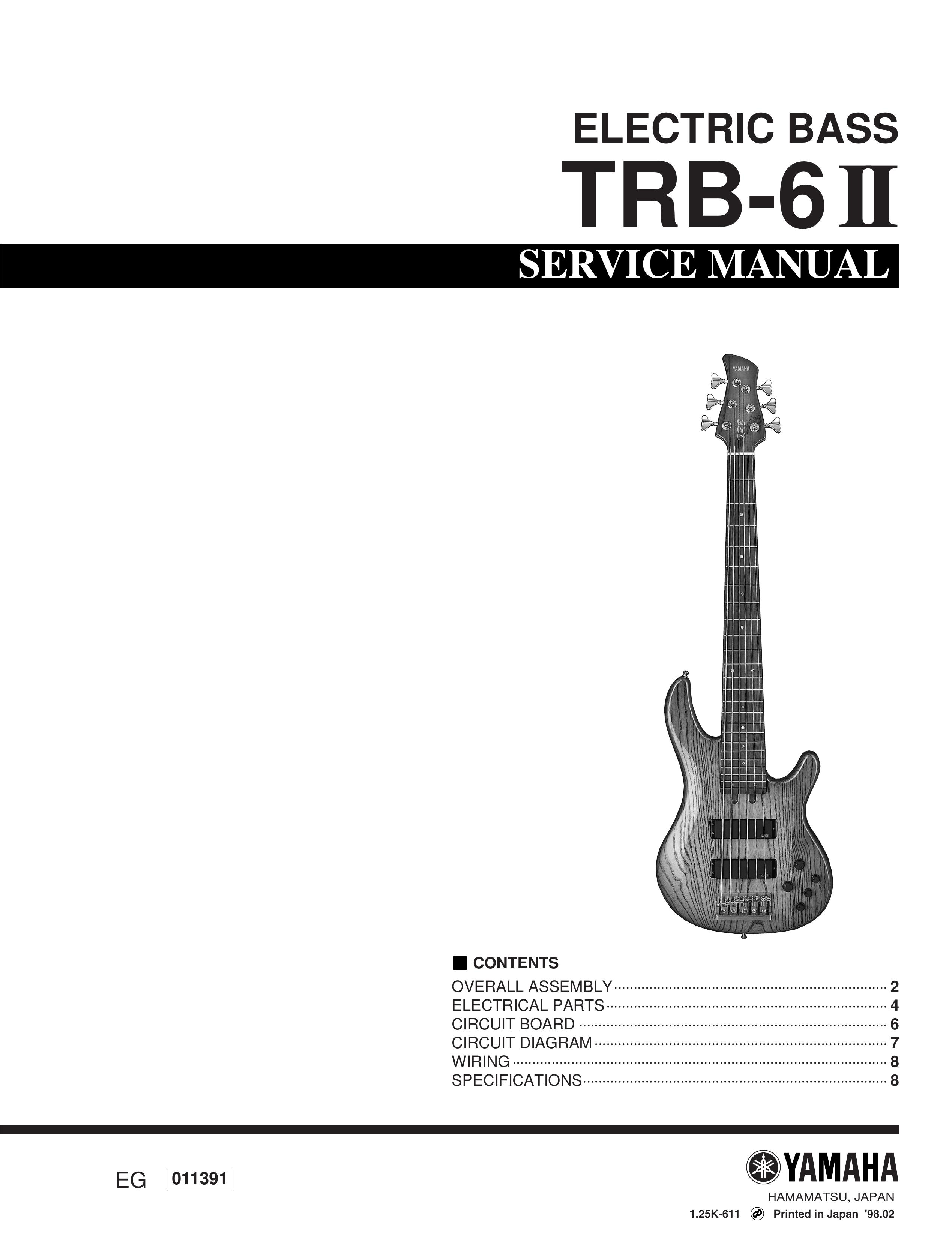 Yamaha ELECTIC BASS TRB-6 2 Guitar User Manual