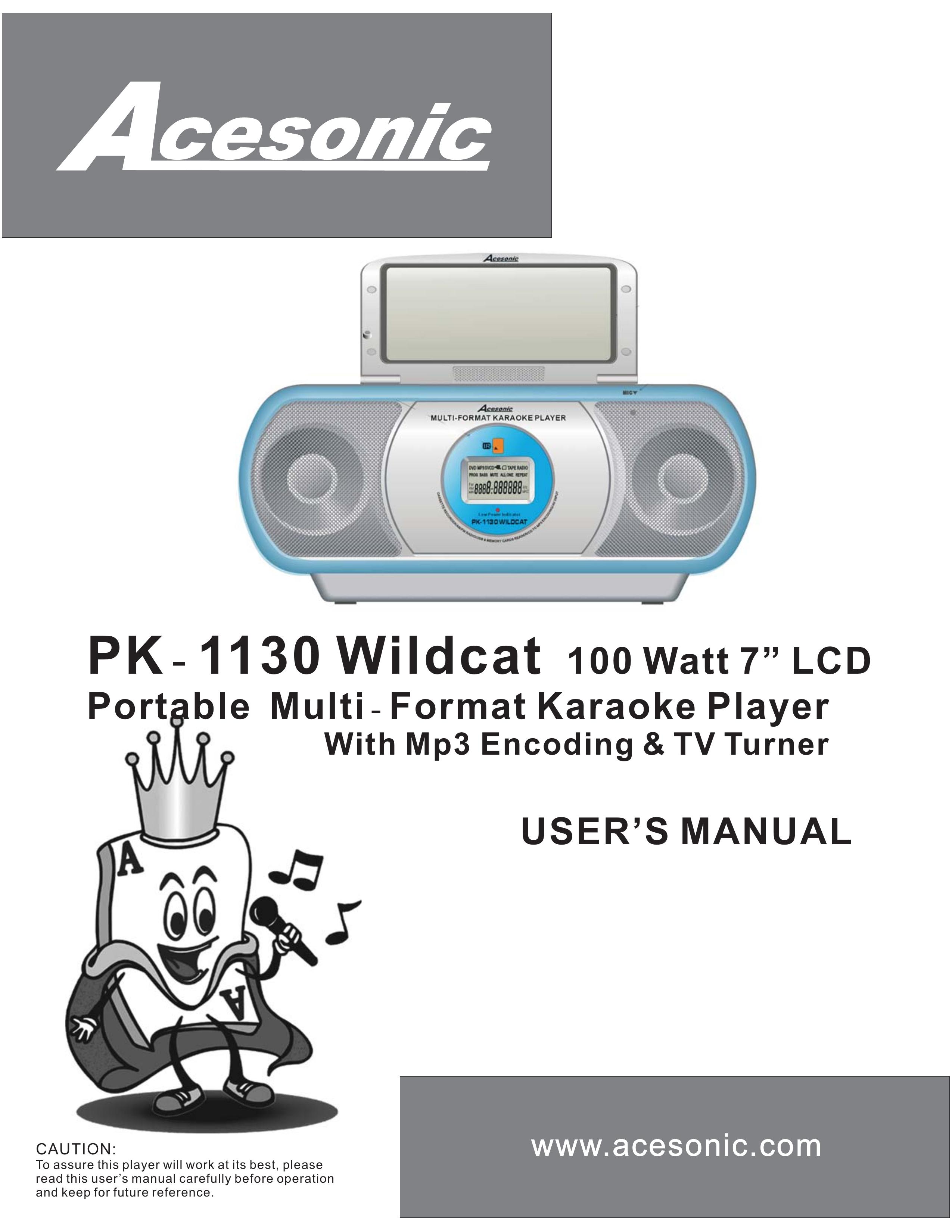 Acesonic PK 1130 Karaoke Machine User Manual