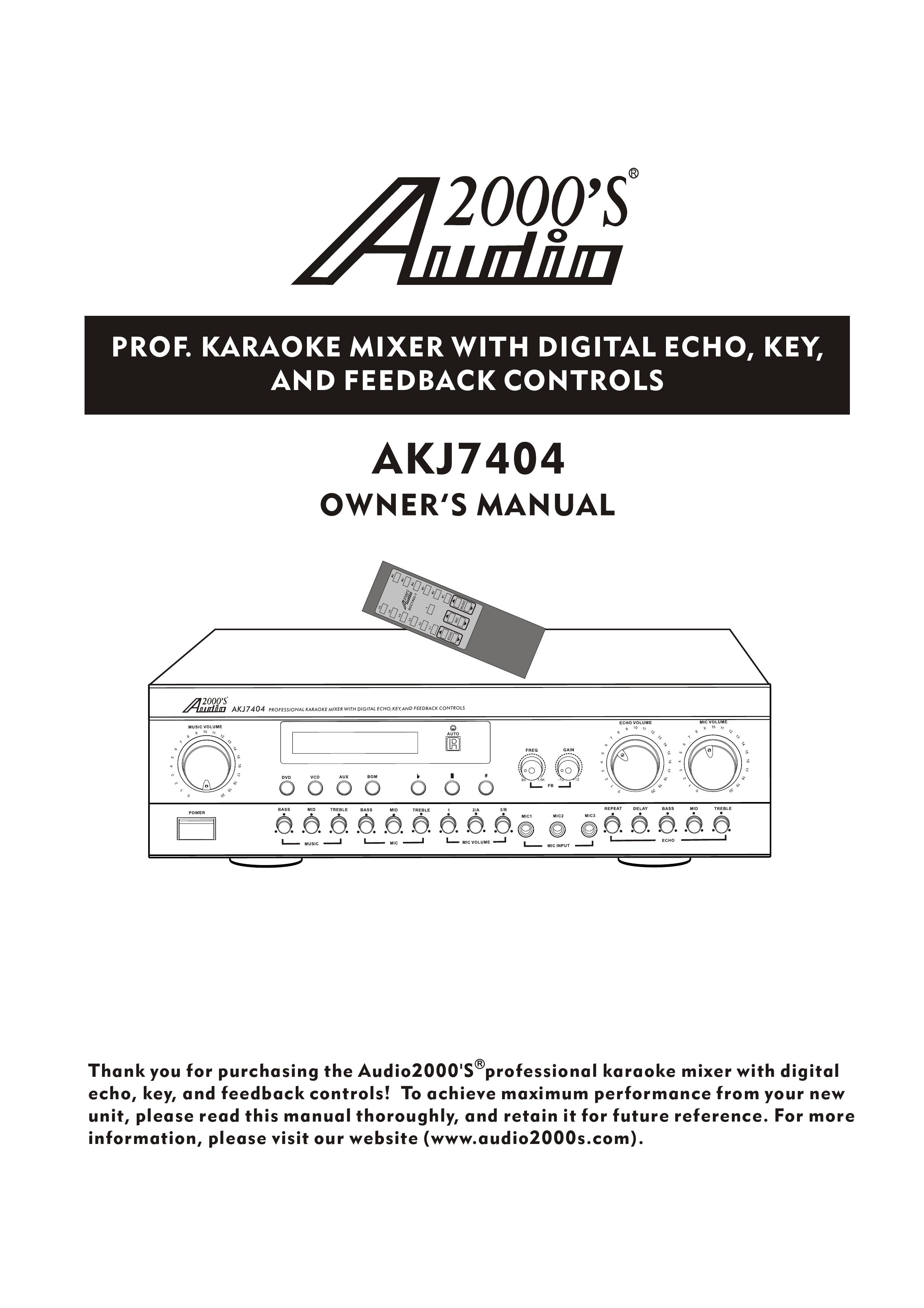Audio2000's AKJ7404 Karaoke Machine User Manual