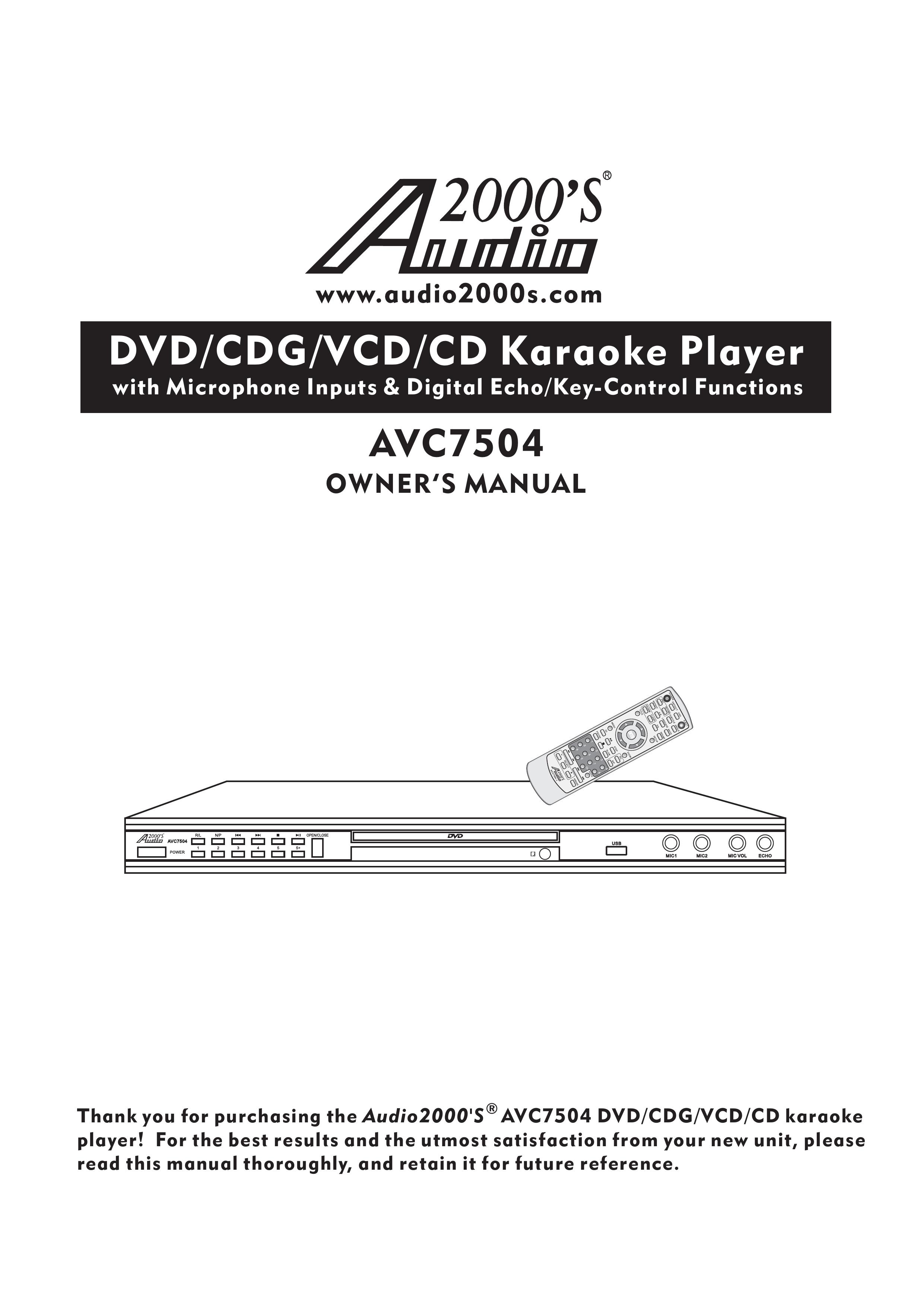 Audio2000's AVC7504 Karaoke Machine User Manual