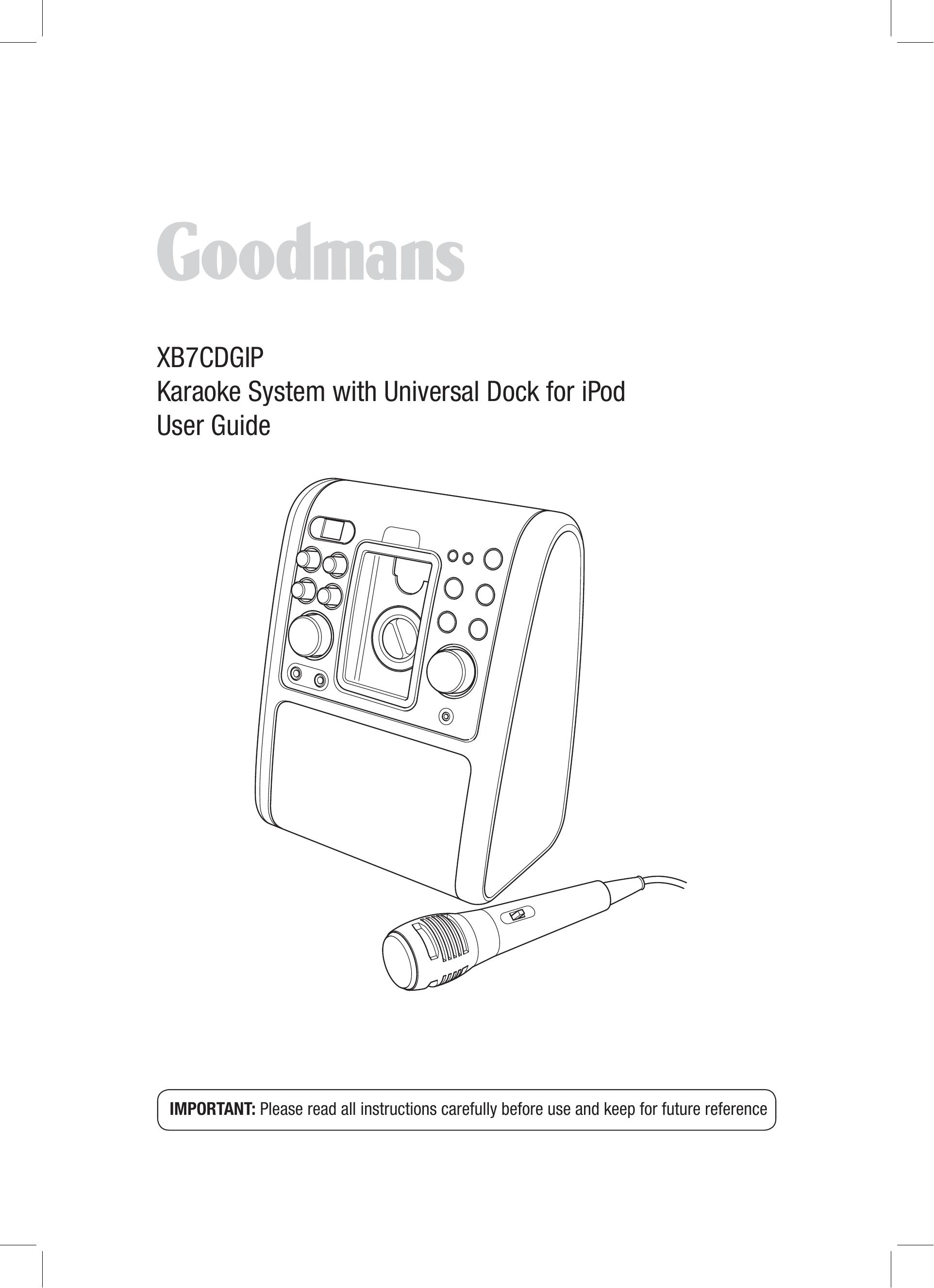 Goodmans XB7CDGIP Karaoke Machine User Manual