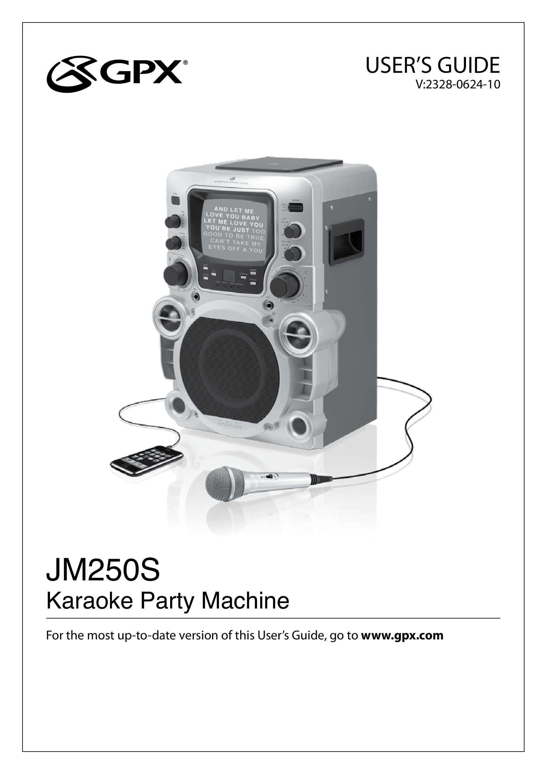 GPX 2328-0624-10 Karaoke Machine User Manual