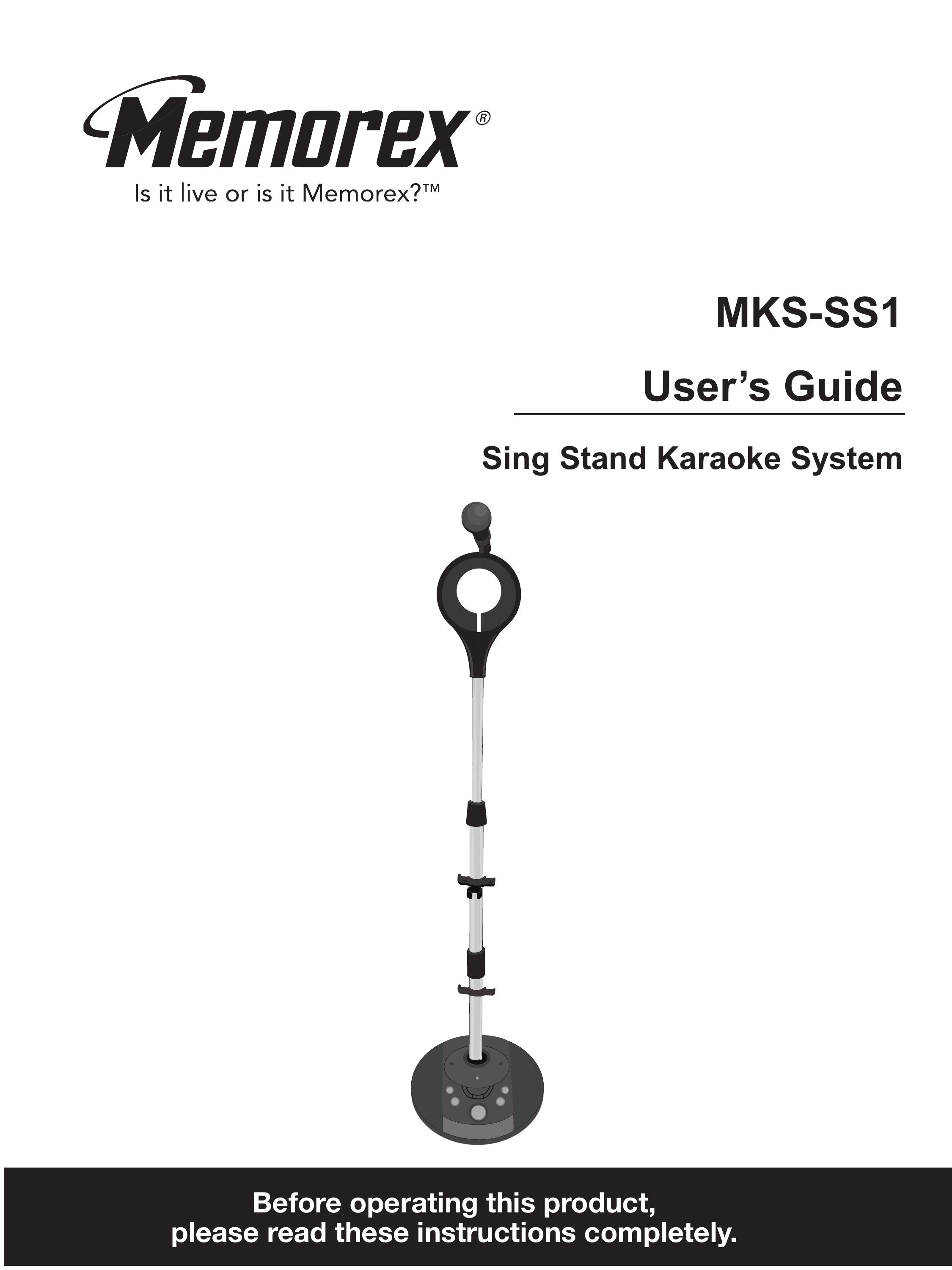 Memorex MKS-SS1 Karaoke Machine User Manual