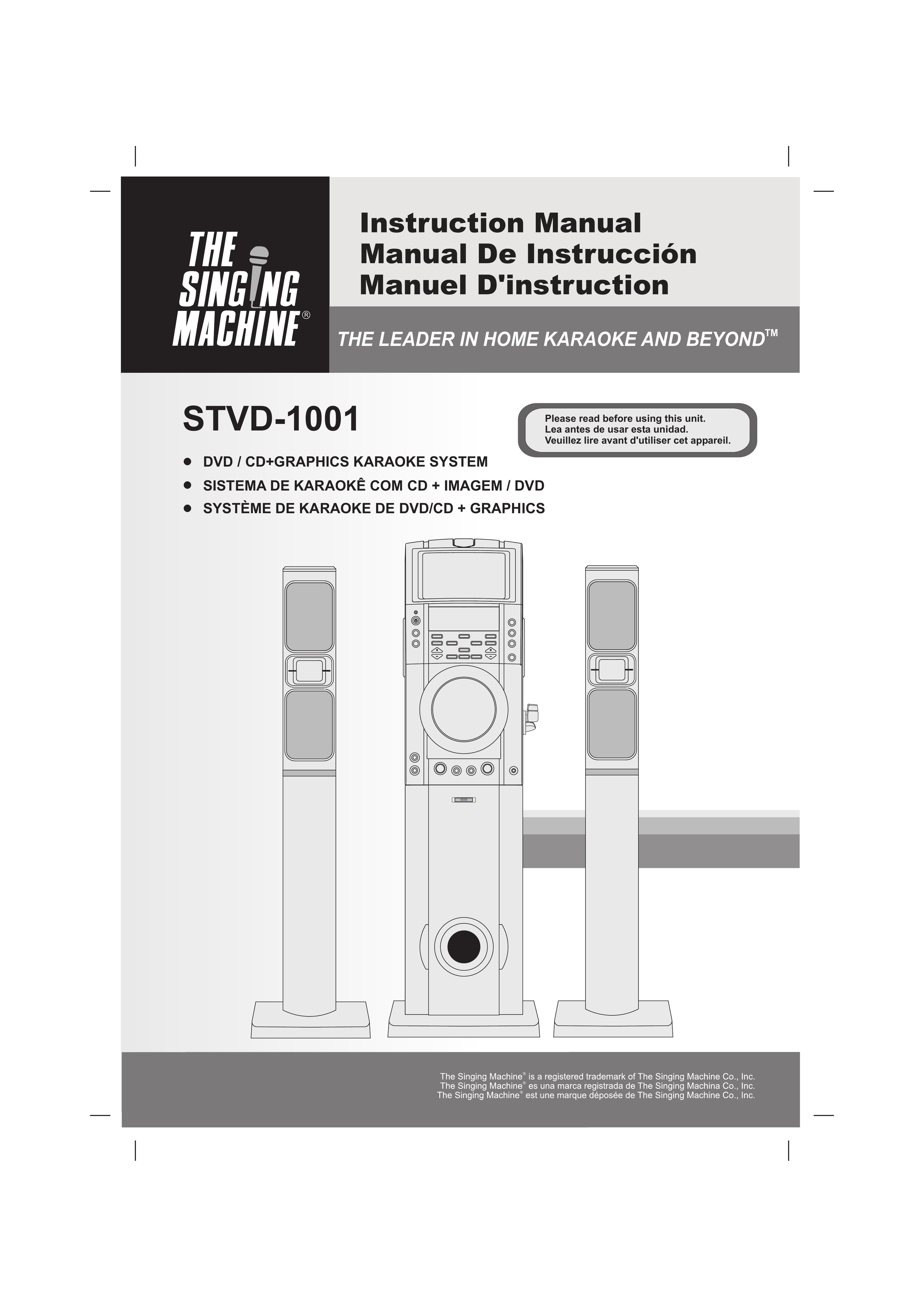 The Singing Machine STVD-1001 Karaoke Machine User Manual