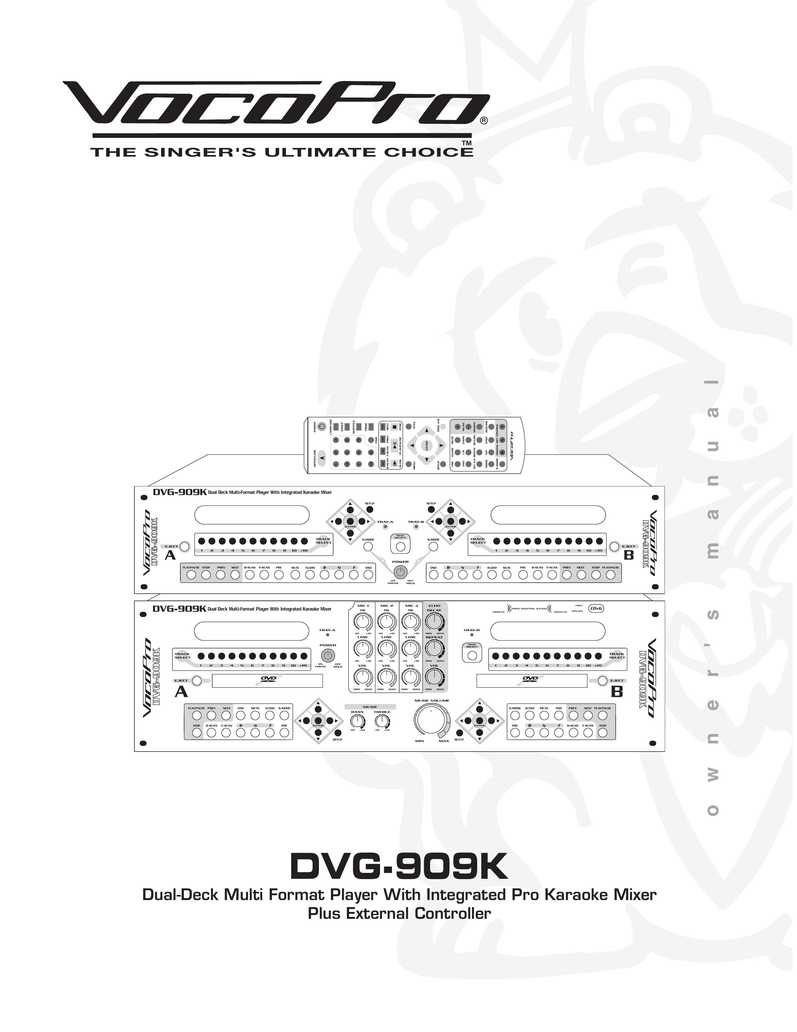 VocoPro DVG-909K Karaoke Machine User Manual