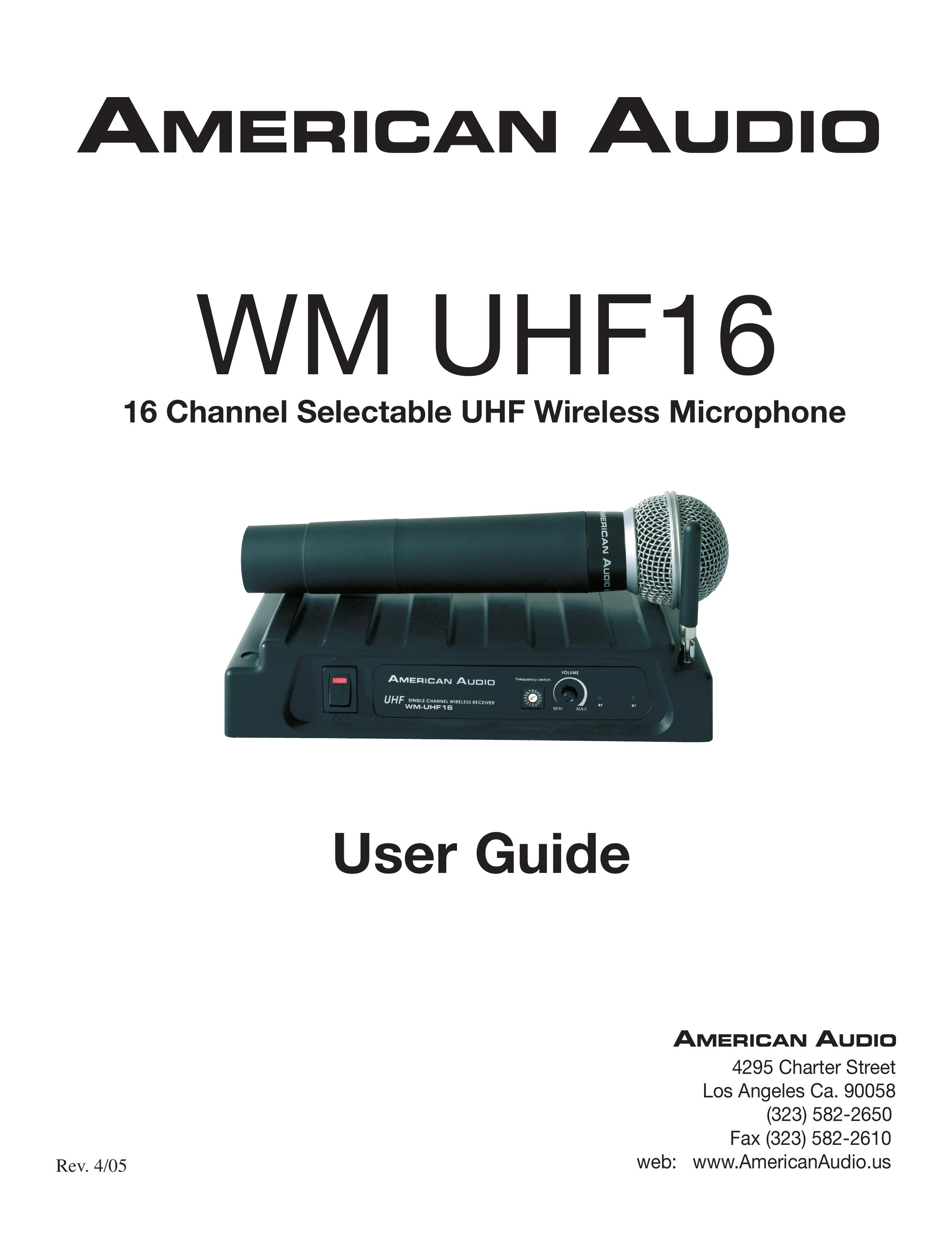 American Audio WM-UHF16 Microphone User Manual