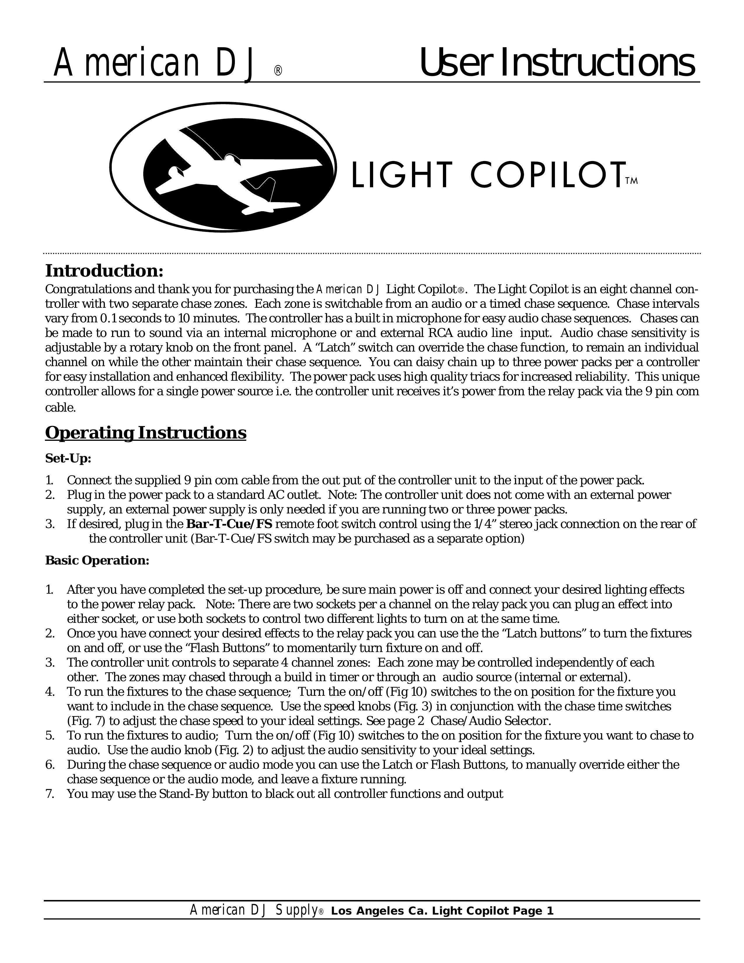 American DJ Light Copilot Microphone User Manual