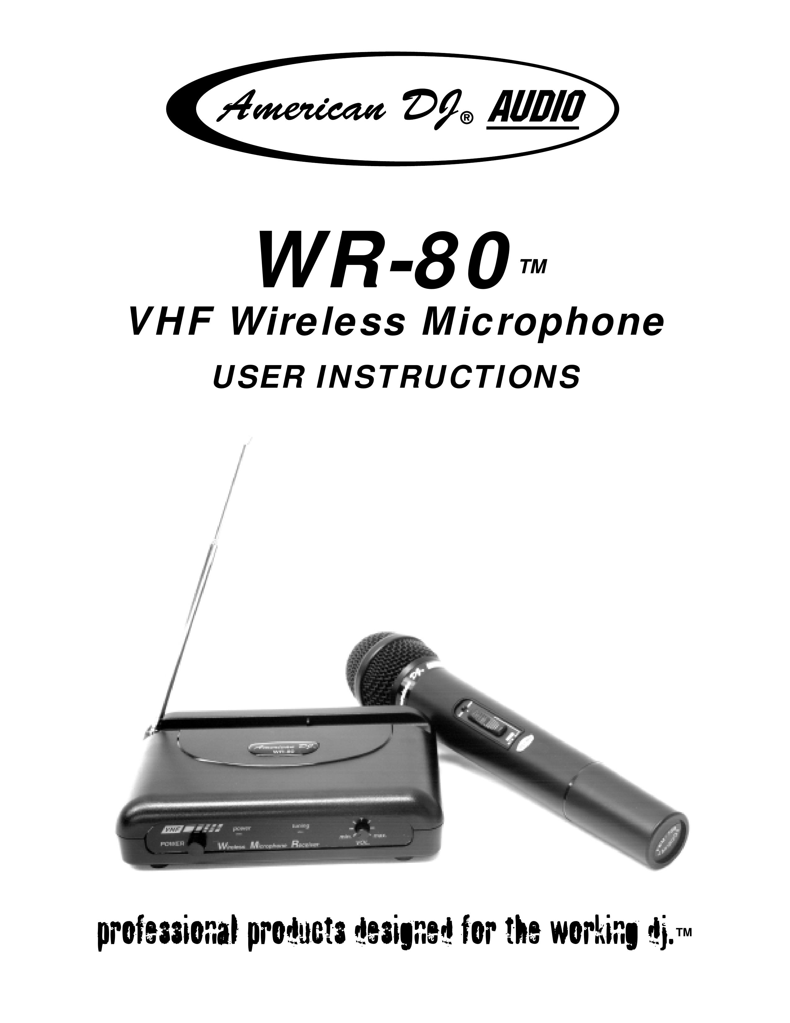 American DJ WR-80 Microphone User Manual
