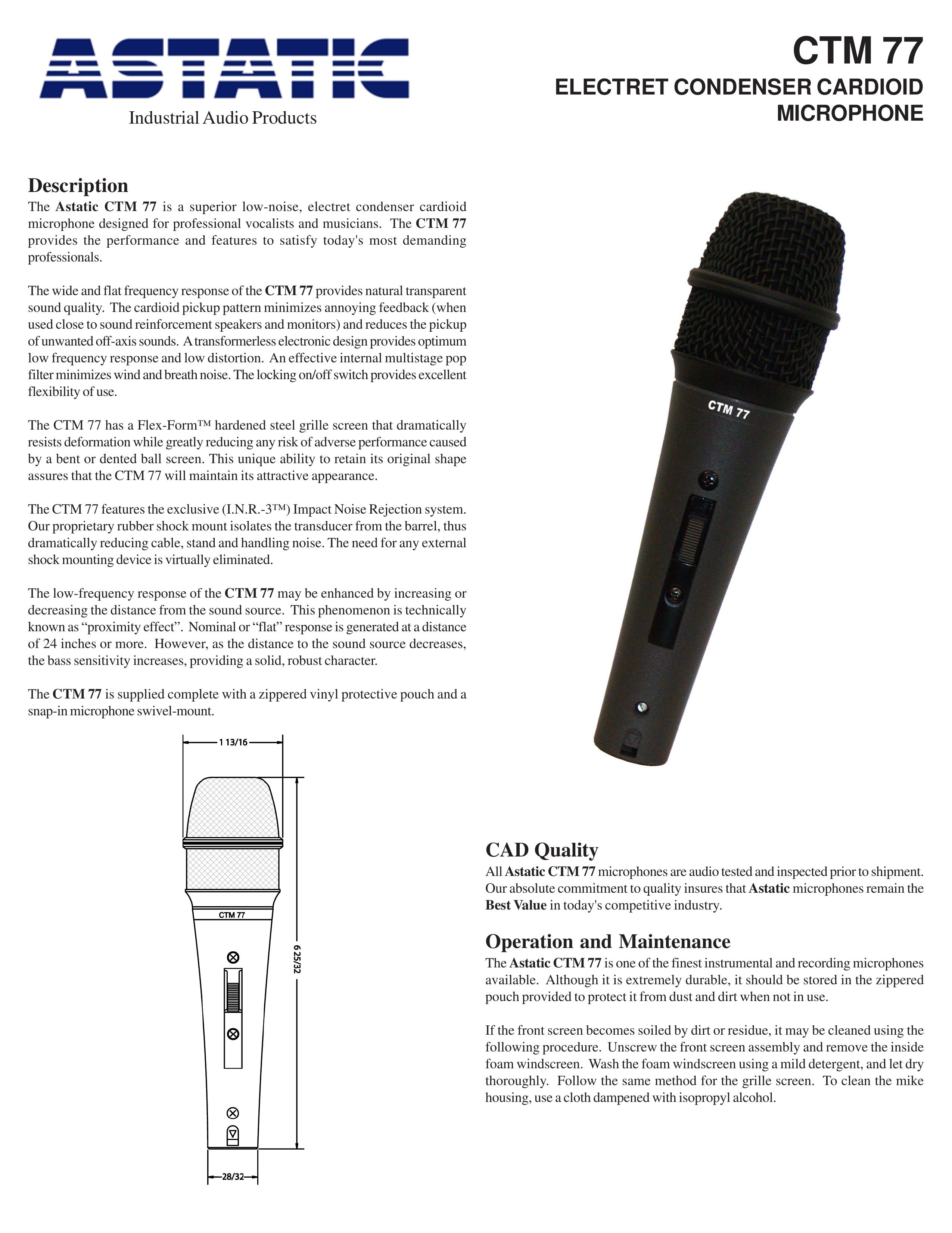 Astatic CTM 77 Microphone User Manual