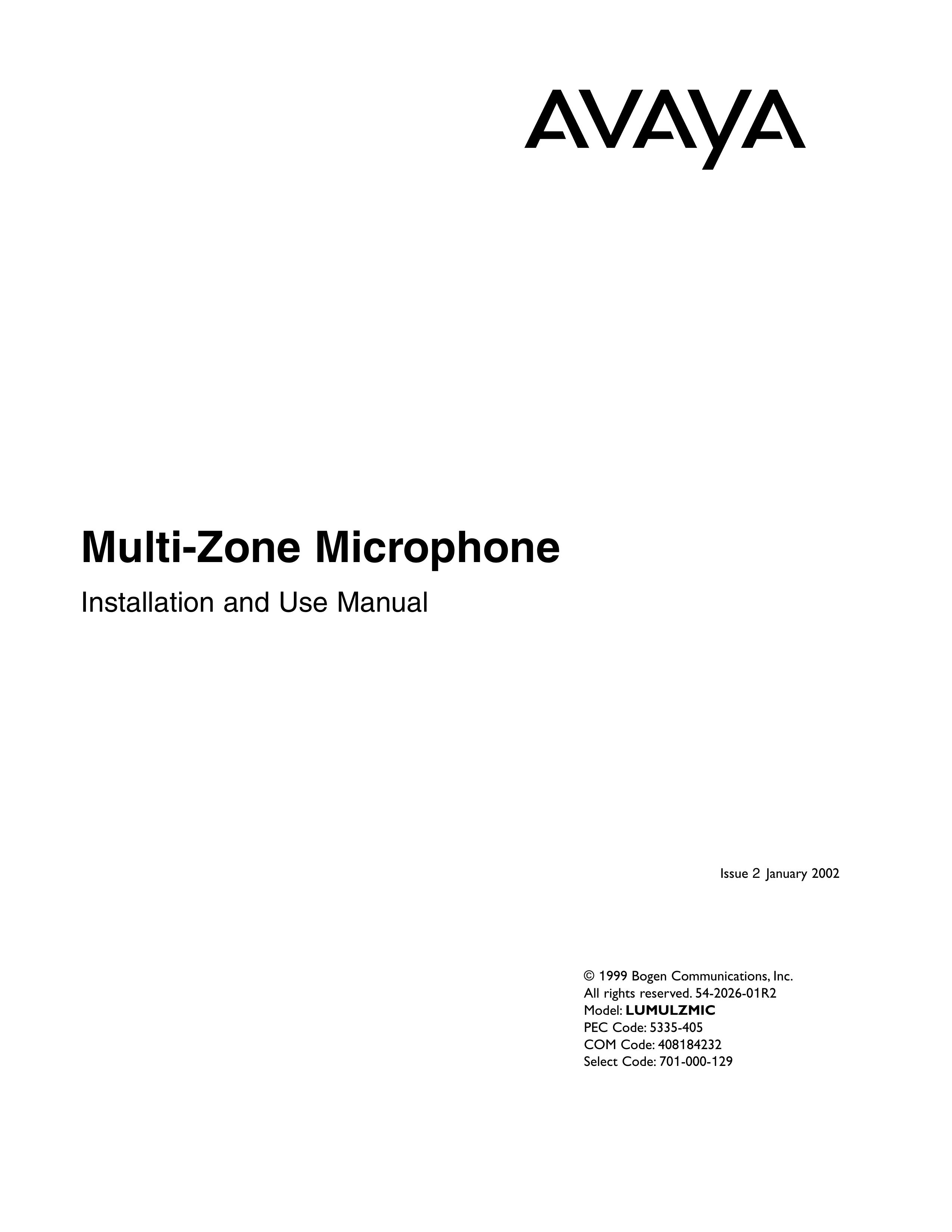 Avaya LUMULZMIC Microphone User Manual