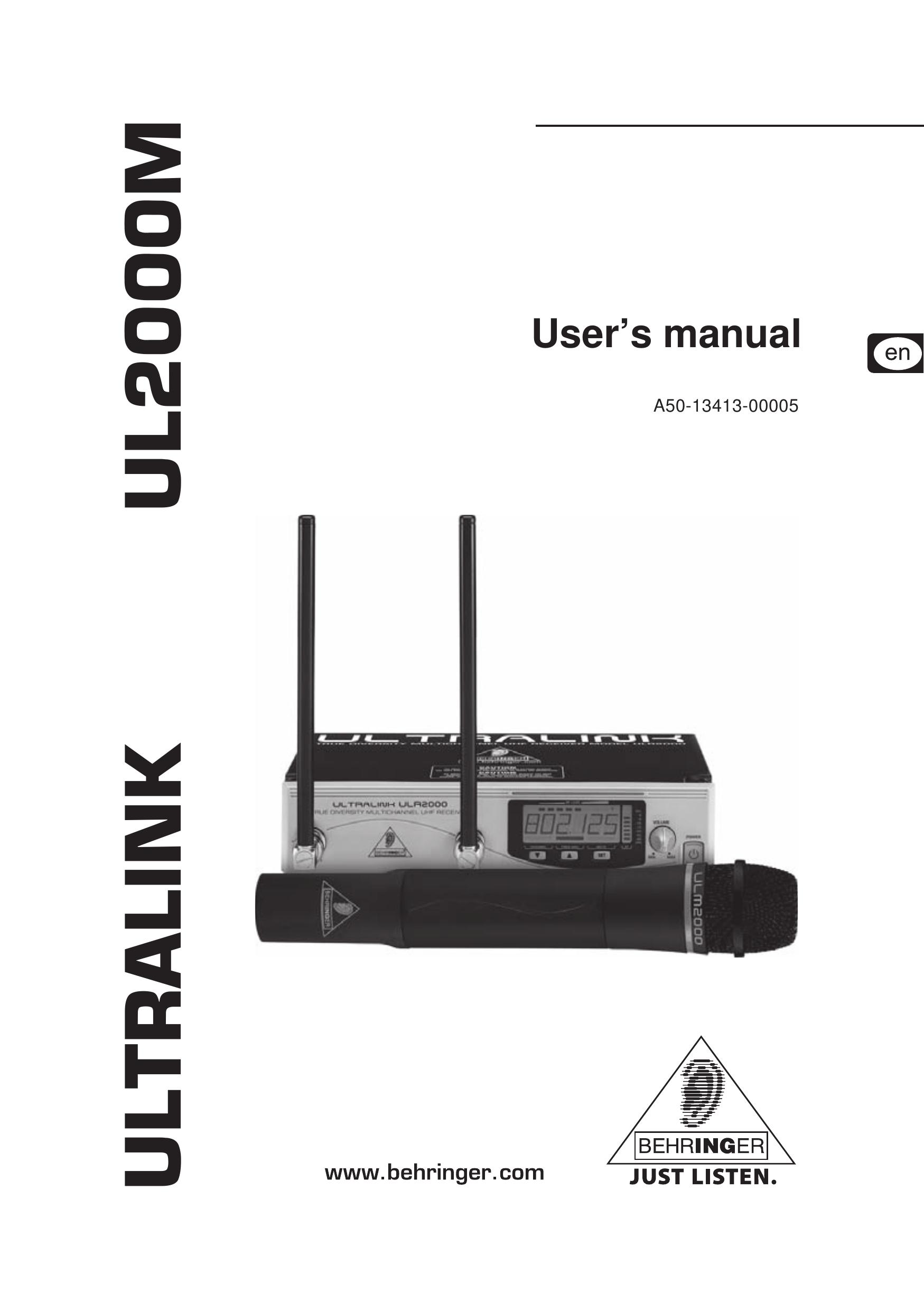 Behringer A50-13413-00005 Microphone User Manual
