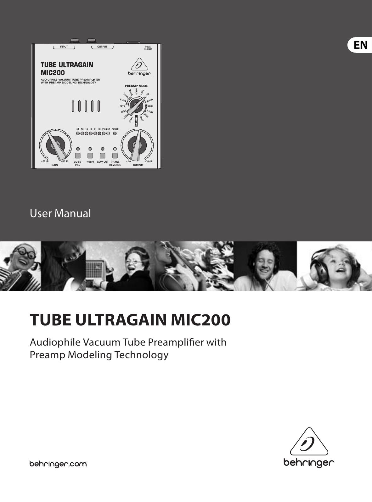 Behringer MIC200 Microphone User Manual