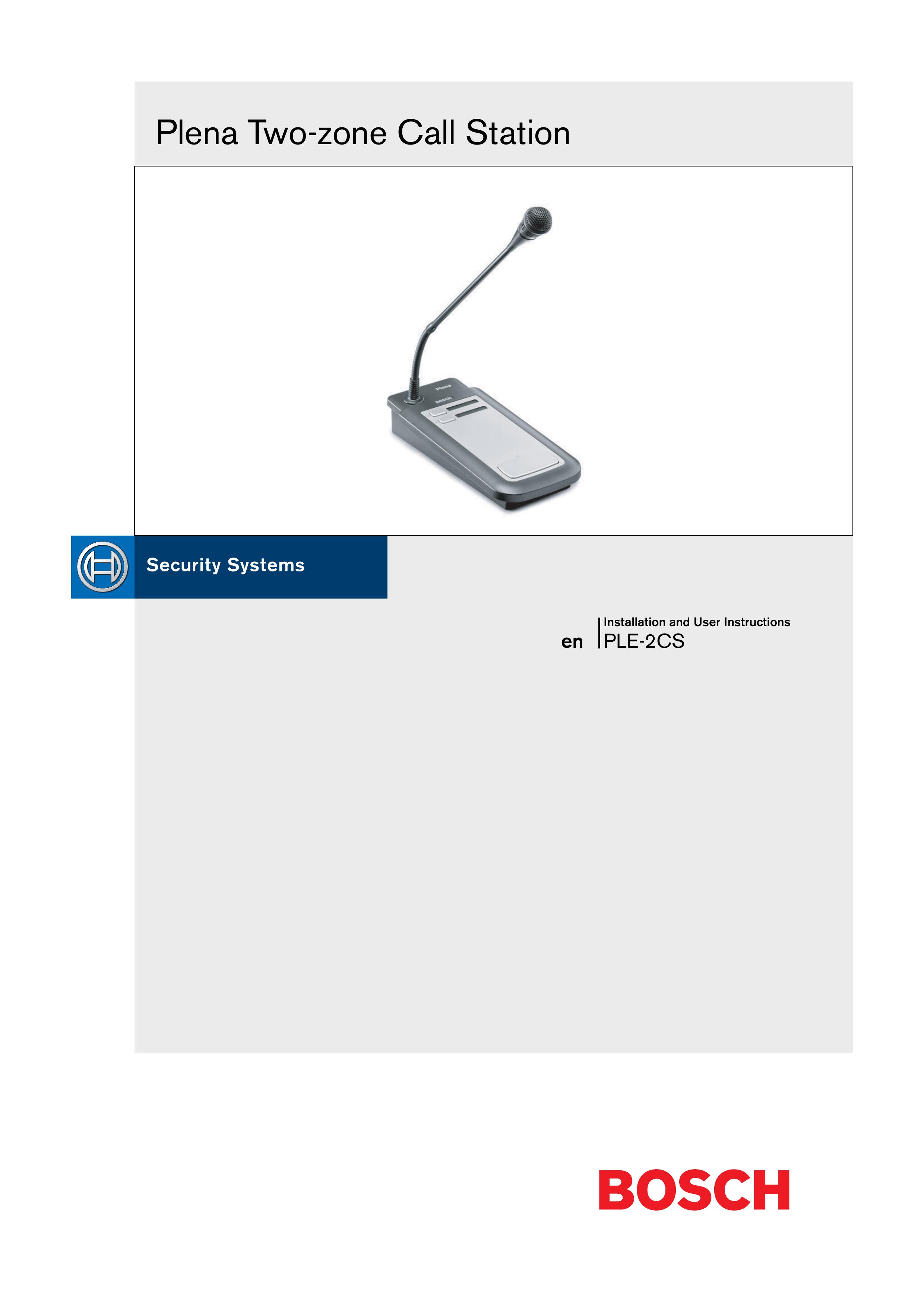 Bosch Appliances PLE-2CS Microphone User Manual