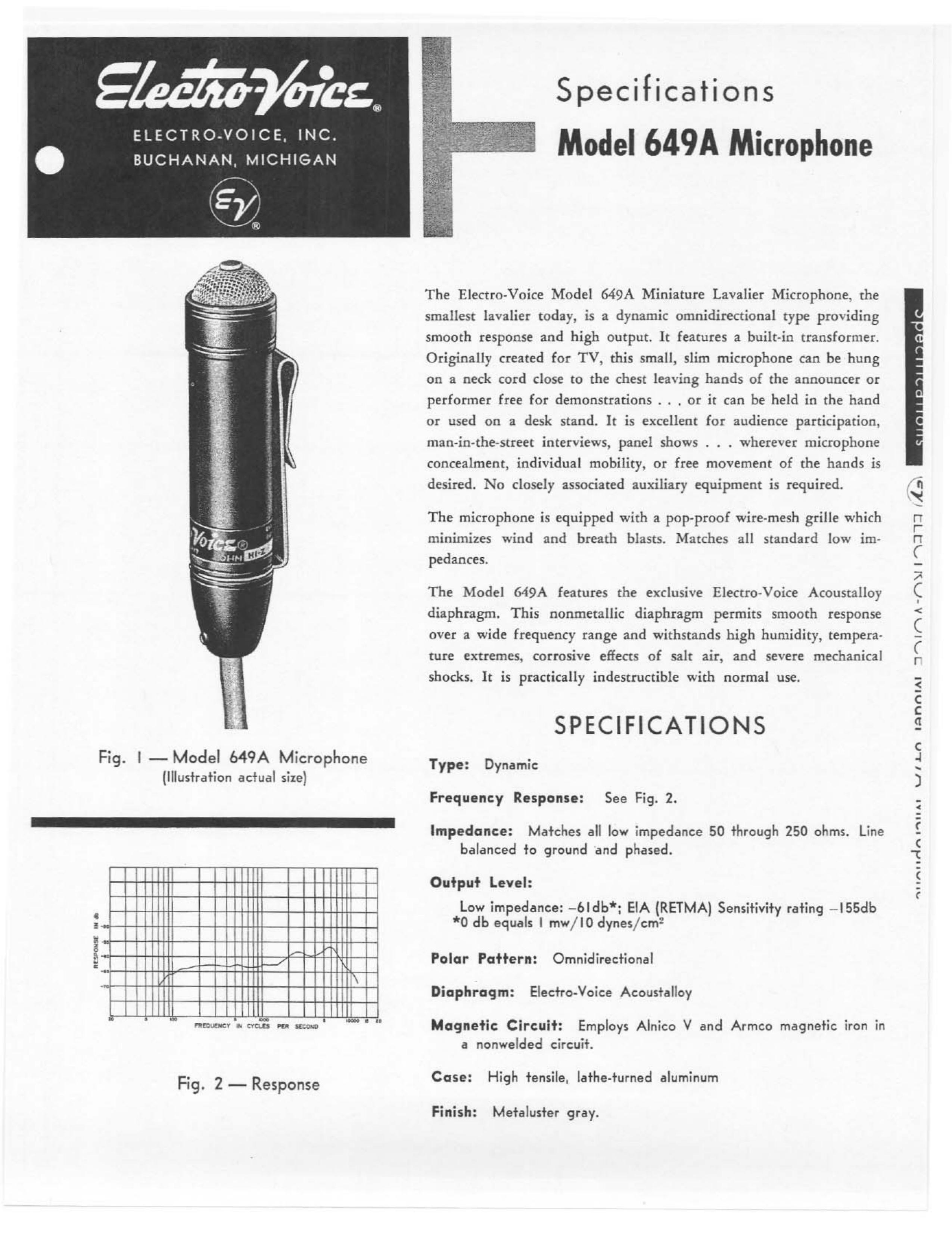 Electro-Voice 649A Microphone User Manual