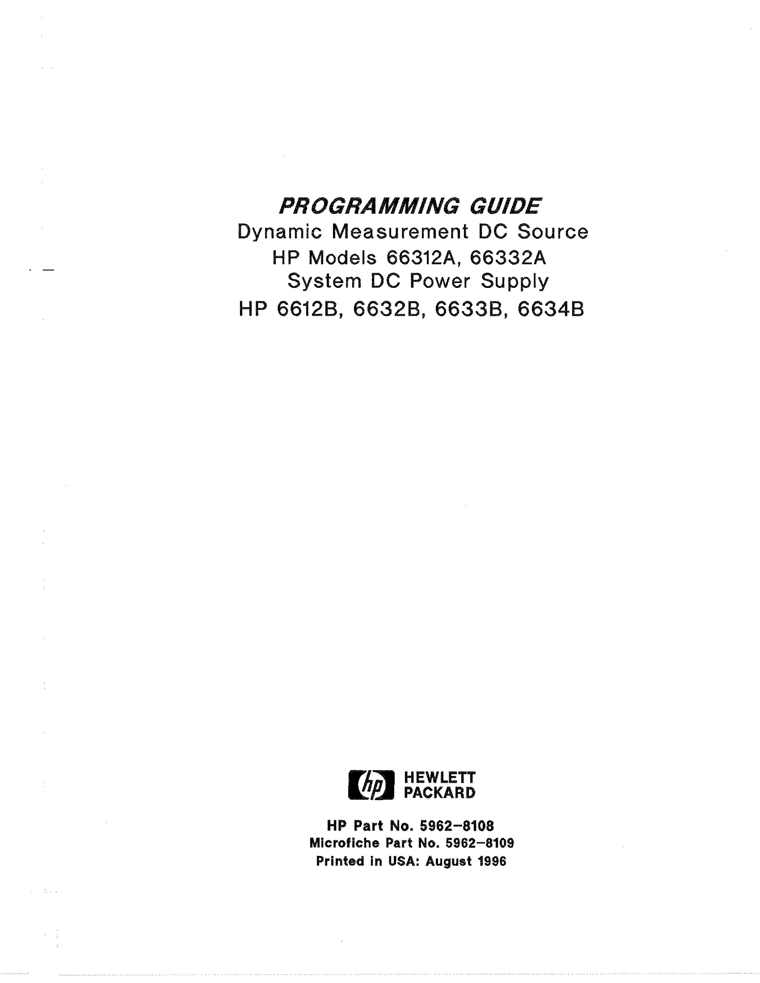 HP (Hewlett-Packard) HP6612B Microphone User Manual