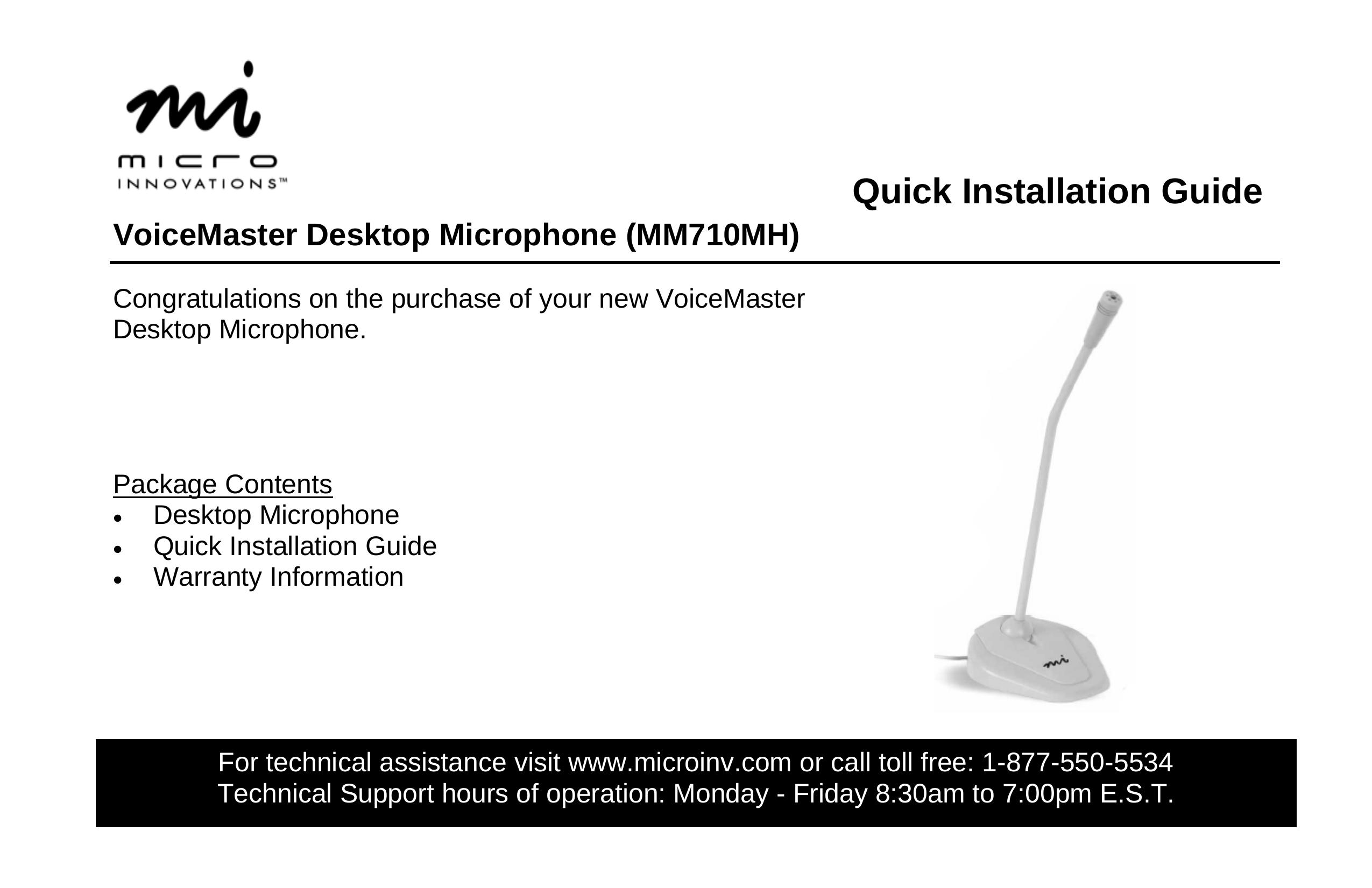 Micro Innovations MM710MH Microphone User Manual