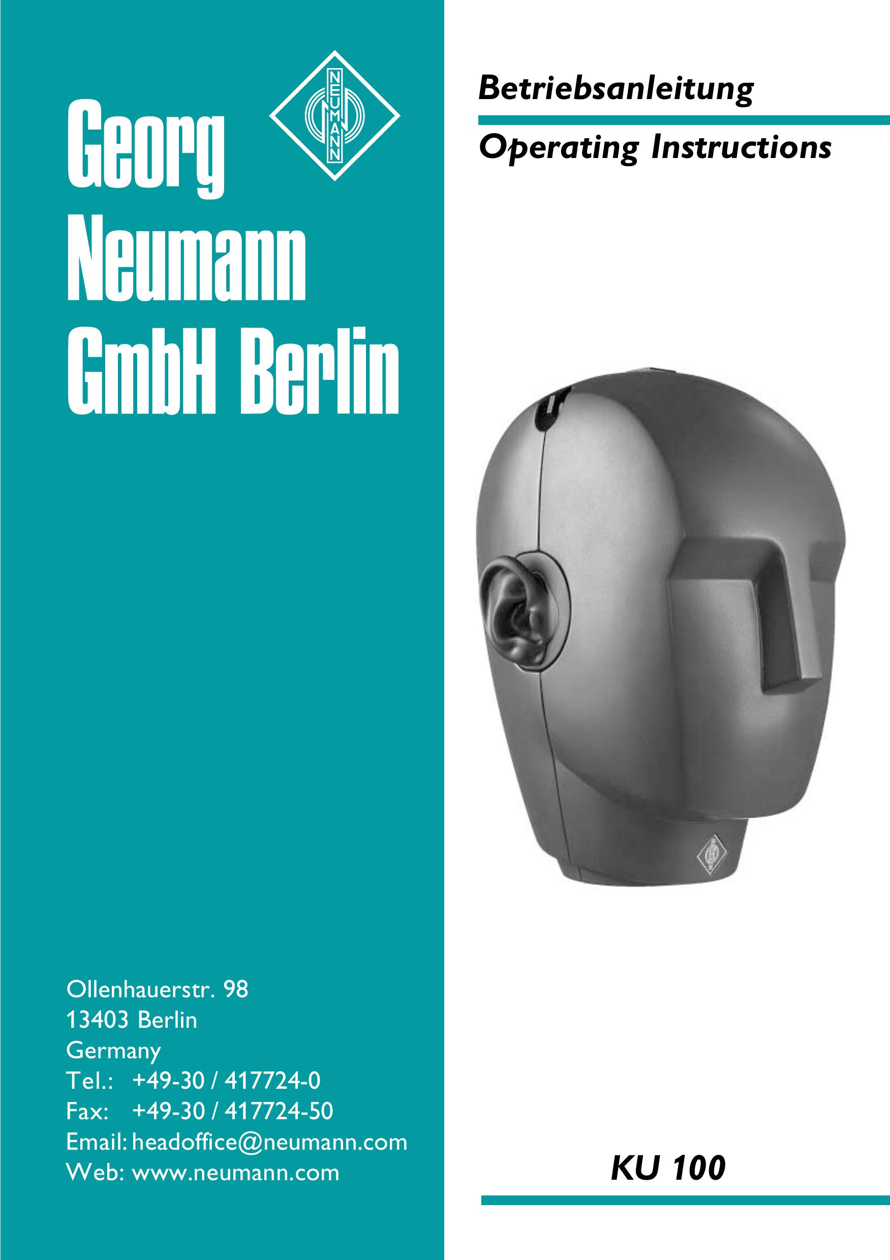 Neumann.Berlin 1M 214 Microphone User Manual