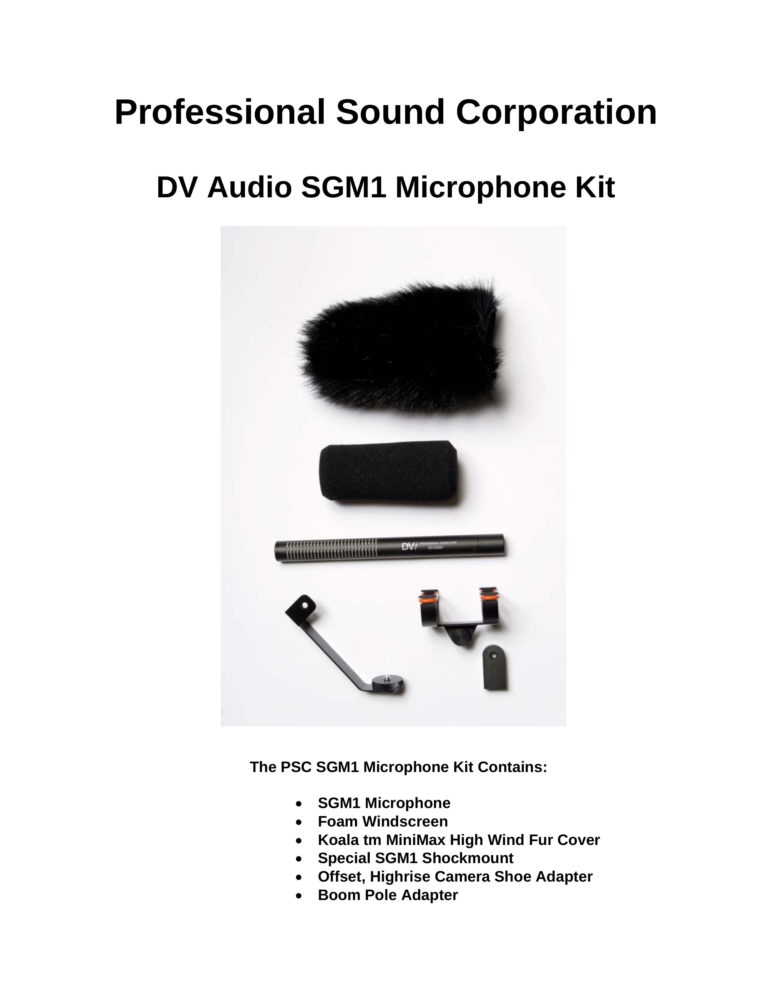 PSC SGM1 Microphone User Manual