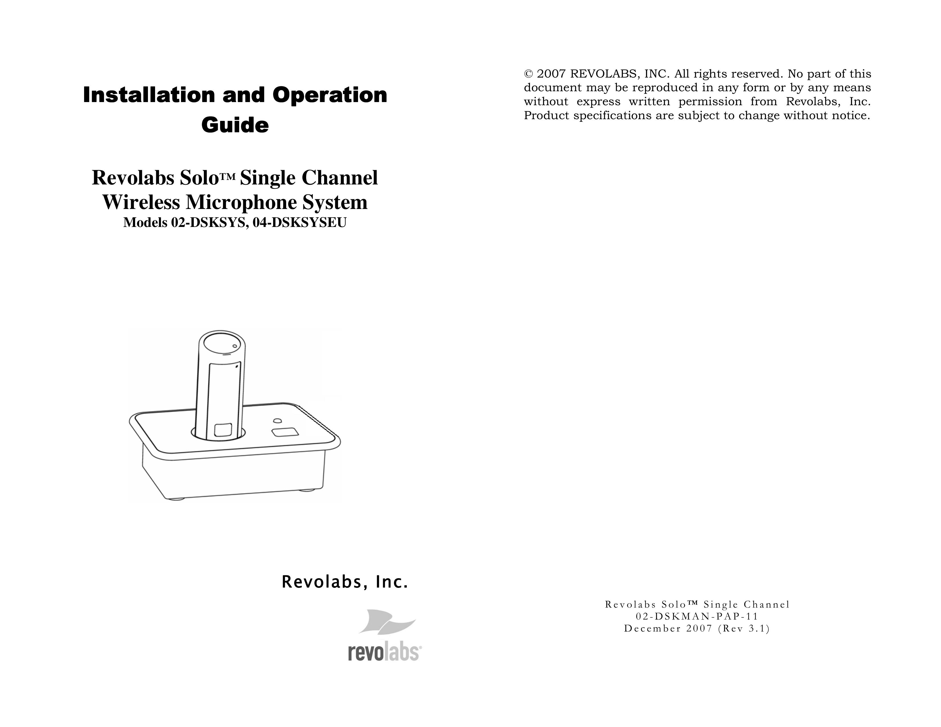 Revolabs 04-DSKSYSEU Microphone User Manual