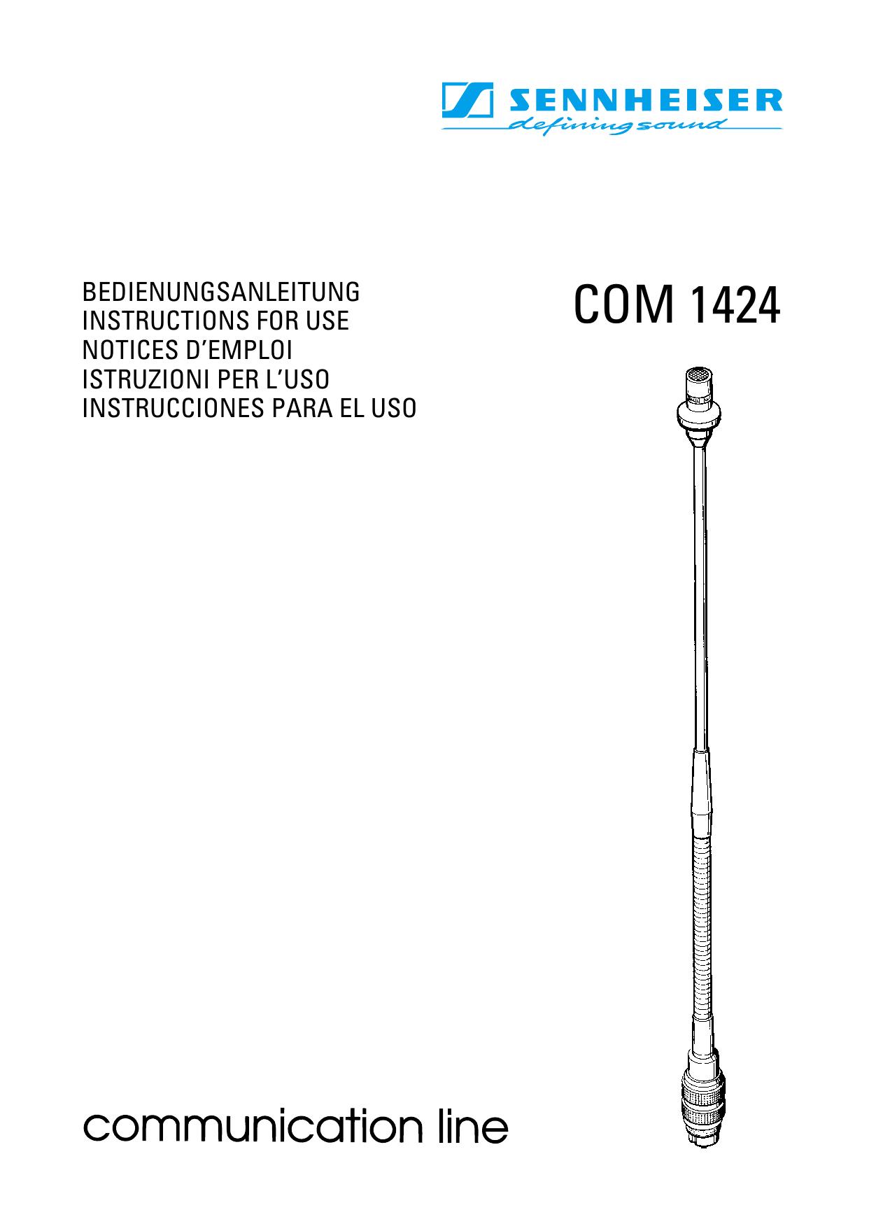 Sennheiser 20230 Microphone User Manual
