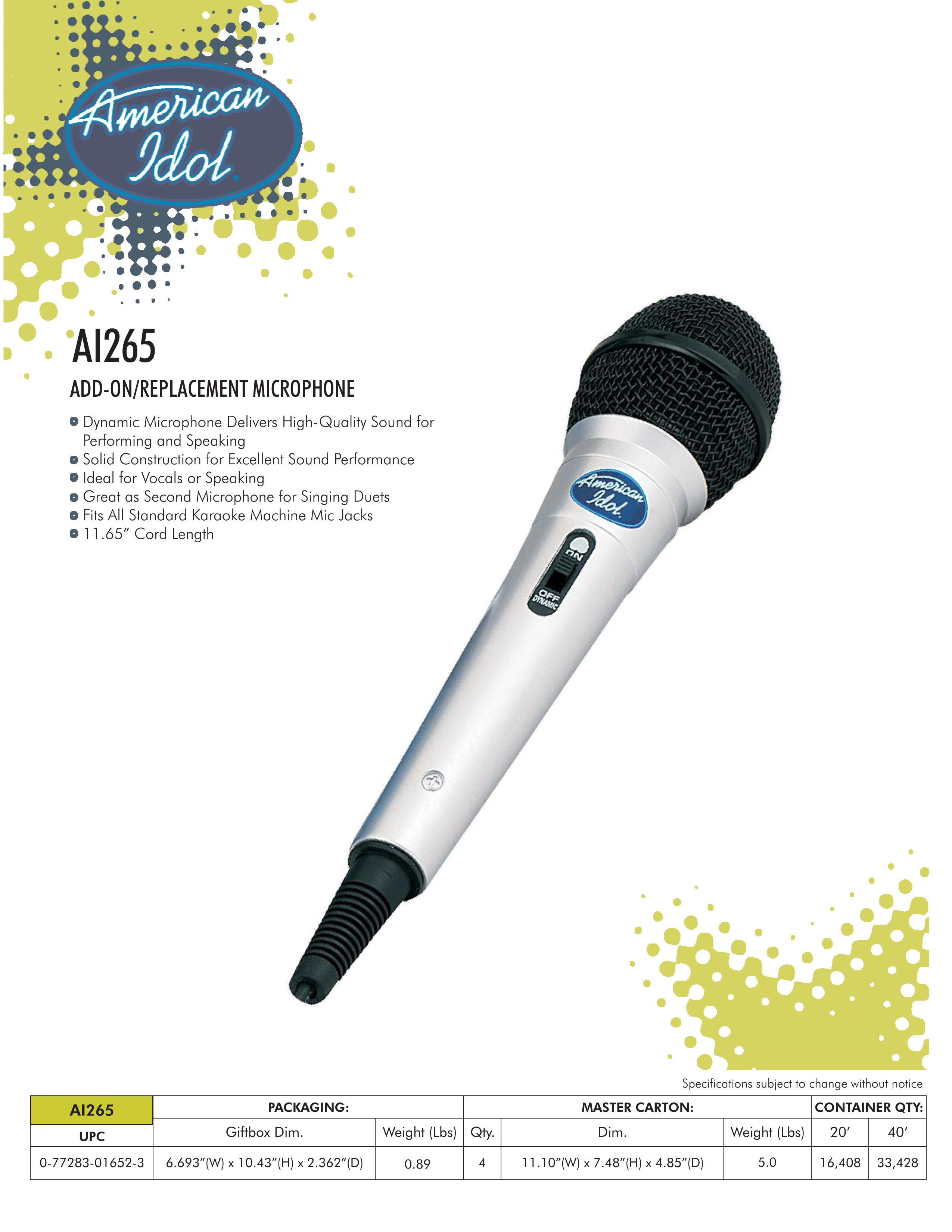 Spectra AI265 Microphone User Manual