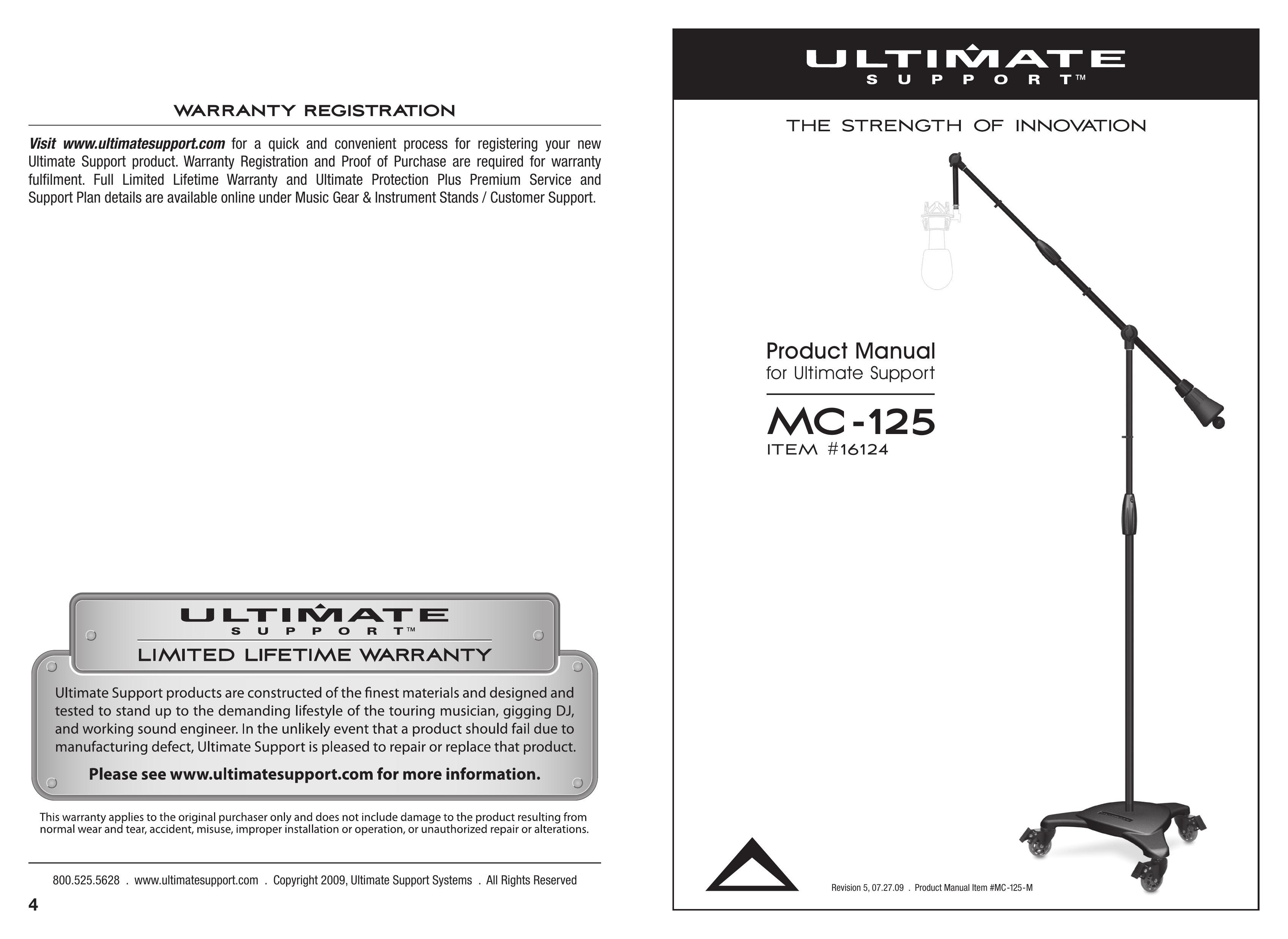 Ultimate Support Systems MC-125 Microphone User Manual