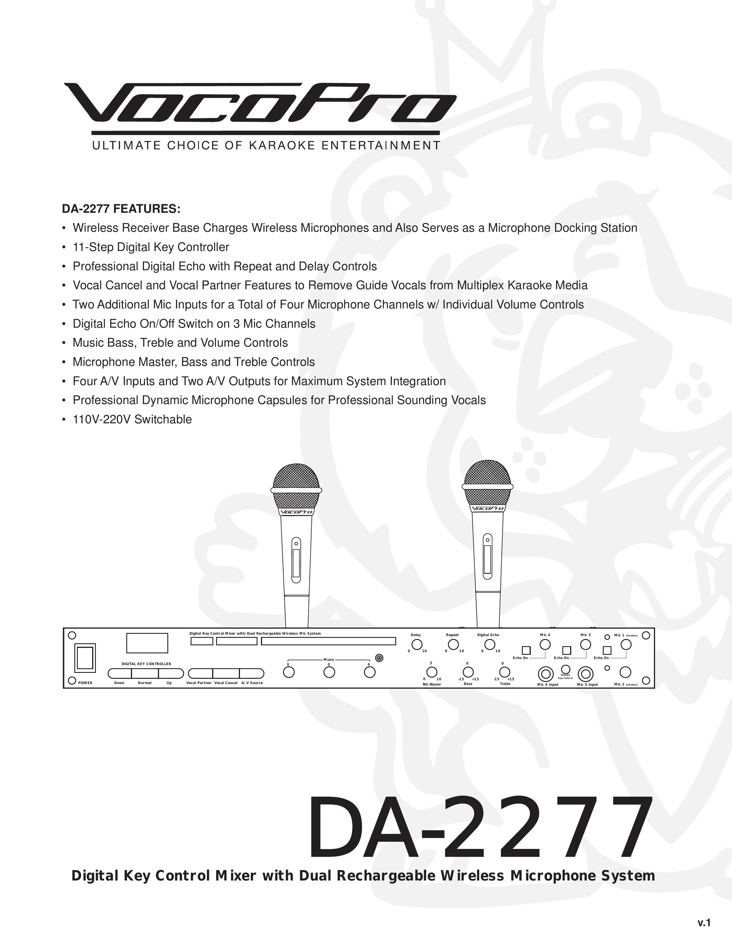 VocoPro DA2277 Microphone User Manual