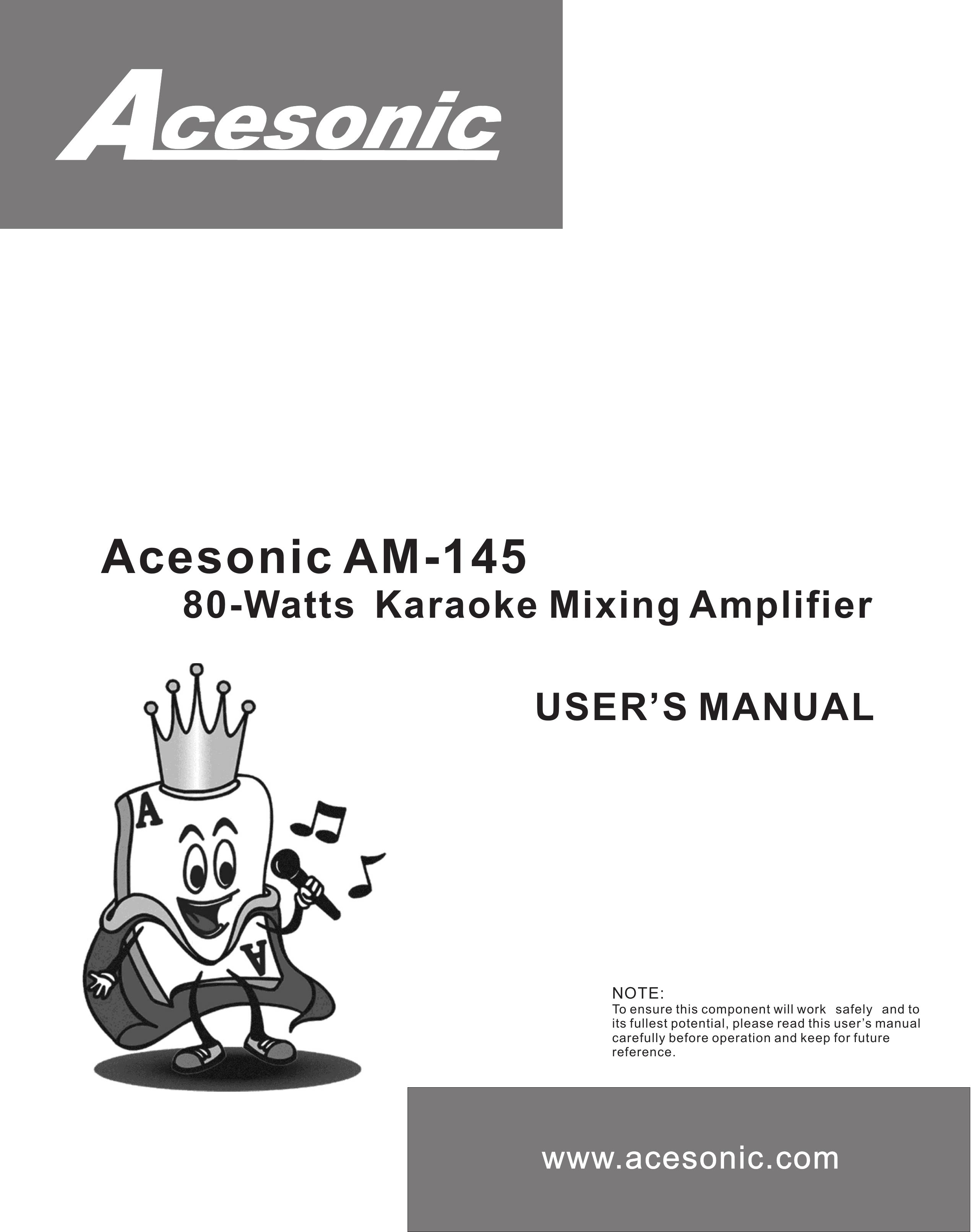 Acesonic AM-145 Music Mixer User Manual