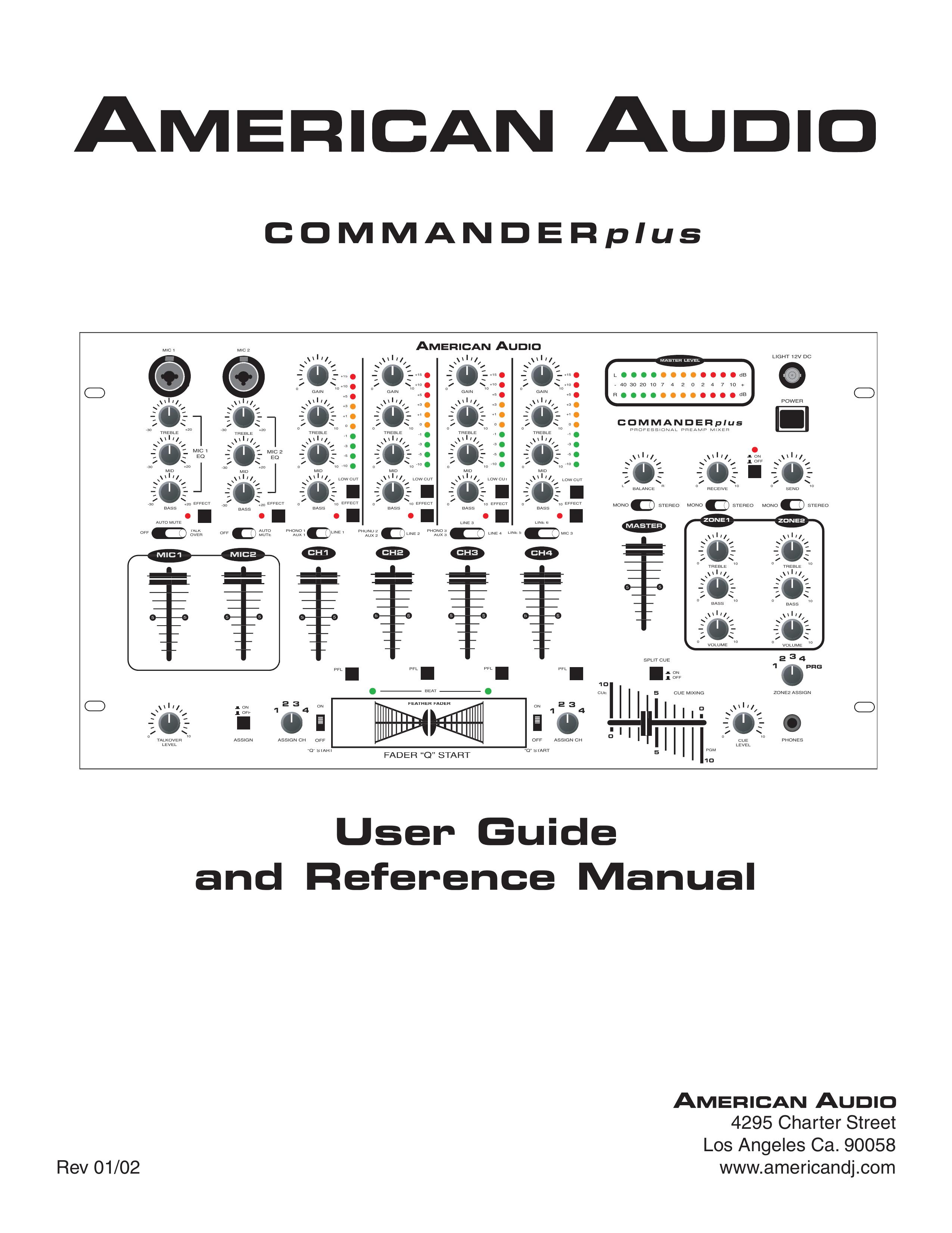American Audio CommanderPlus Music Mixer User Manual