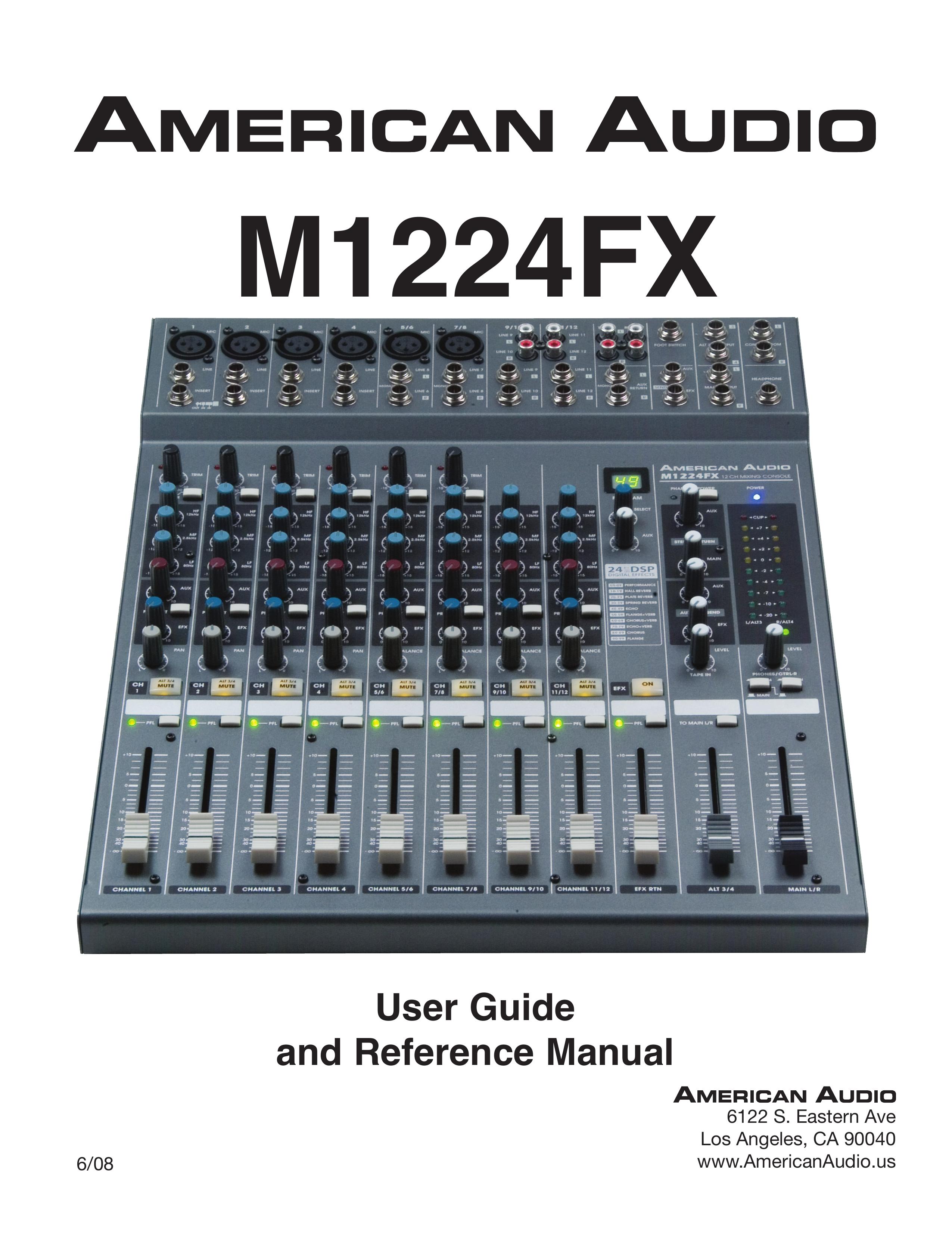 American Audio M1224FX Music Mixer User Manual