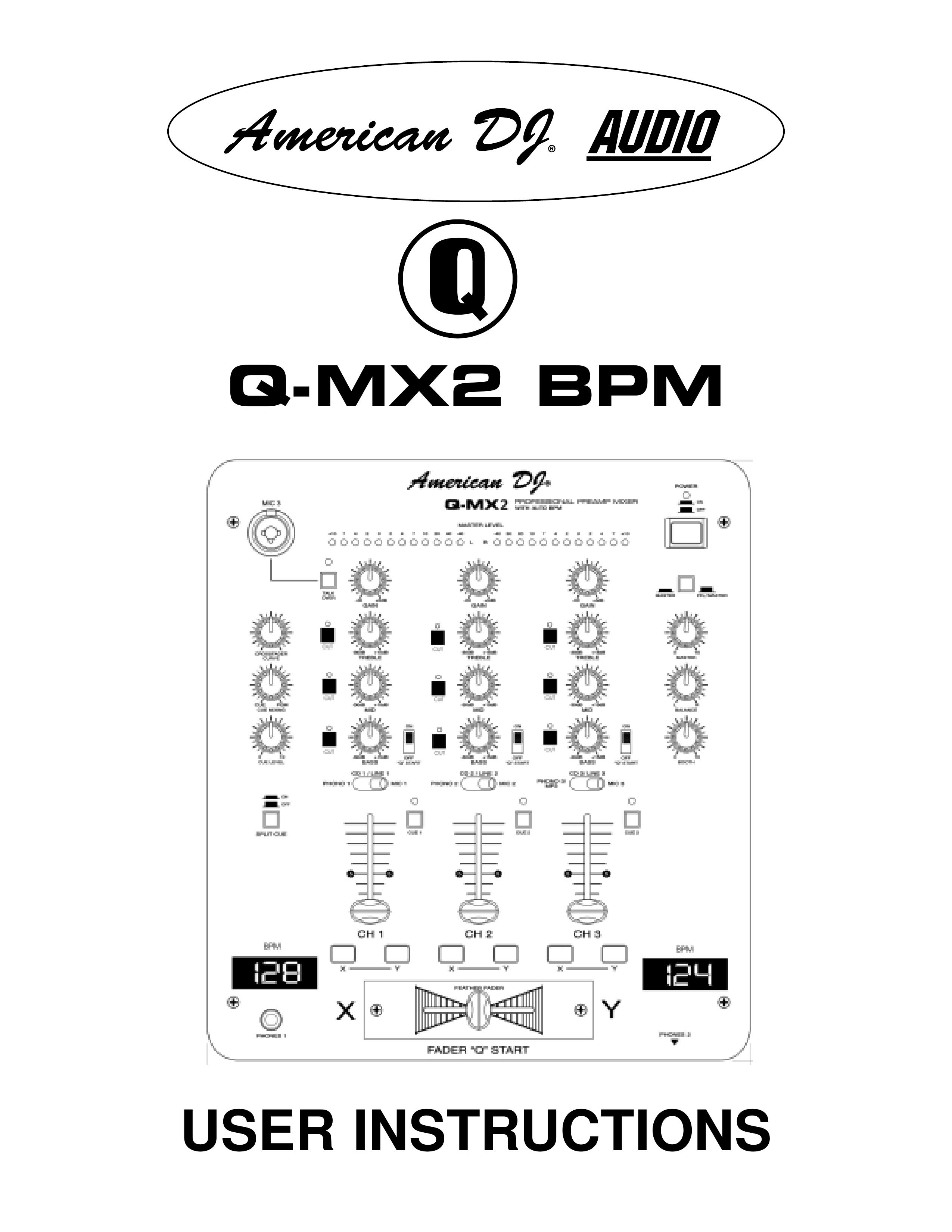 American Audio Q-MX2 BPM Music Mixer User Manual