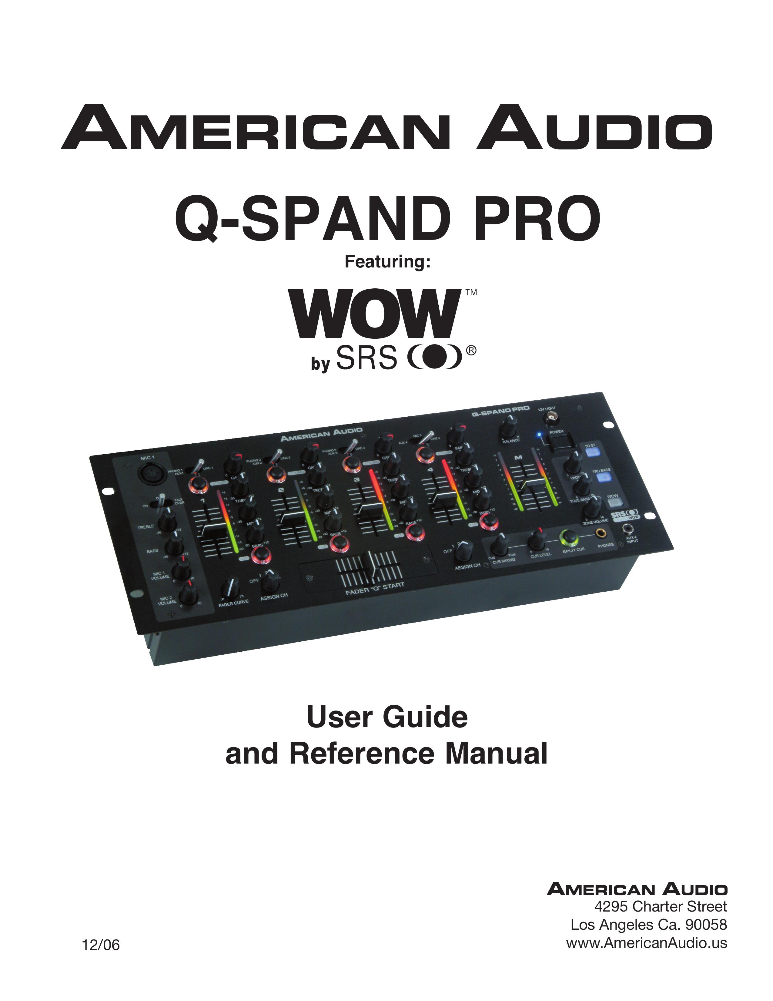 American Audio Q-Spand Pro Music Mixer User Manual