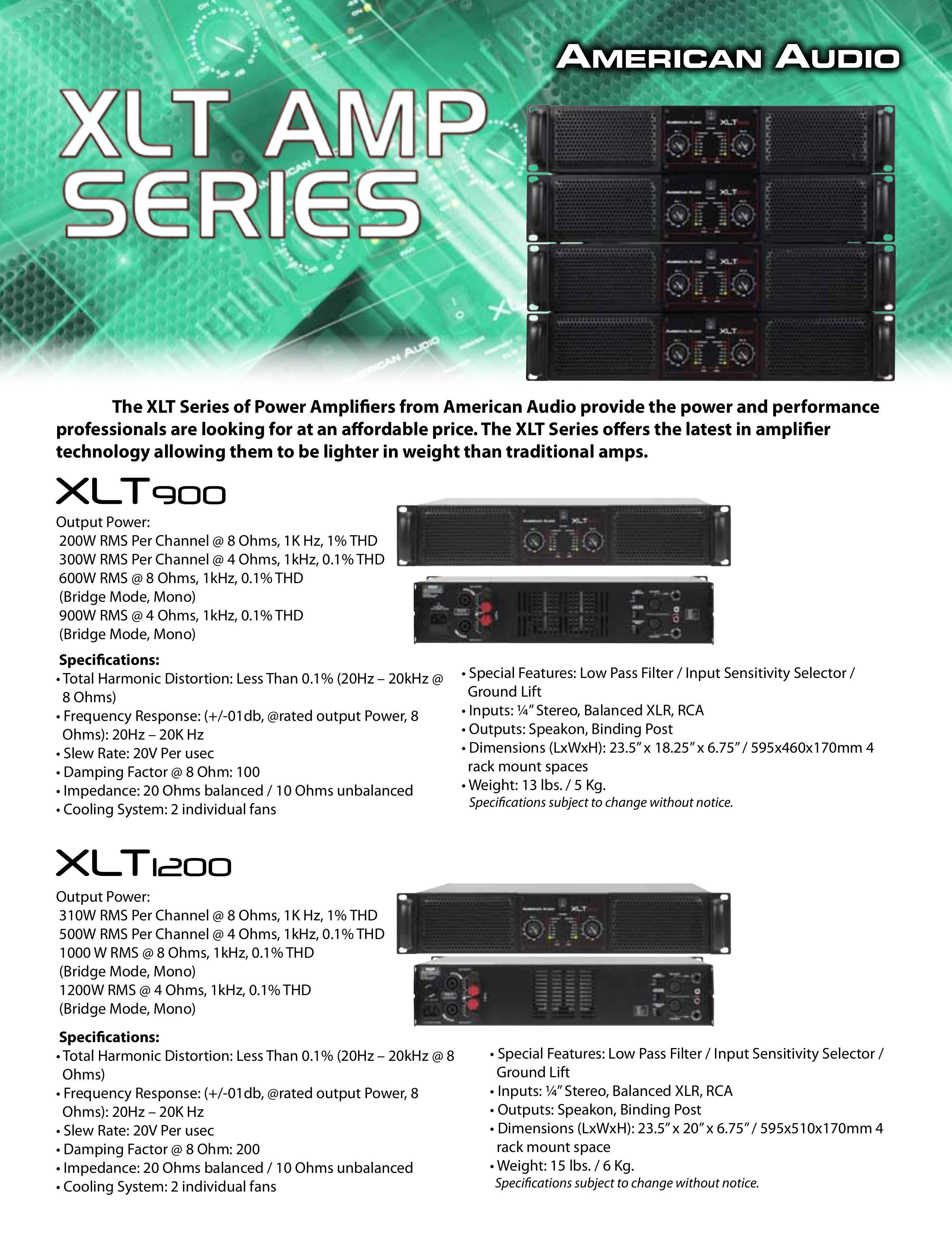 American Audio XLT 900 Music Mixer User Manual