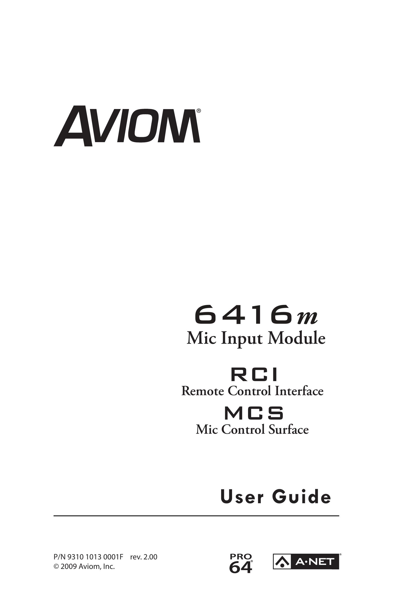 Aviom 6416M Music Mixer User Manual