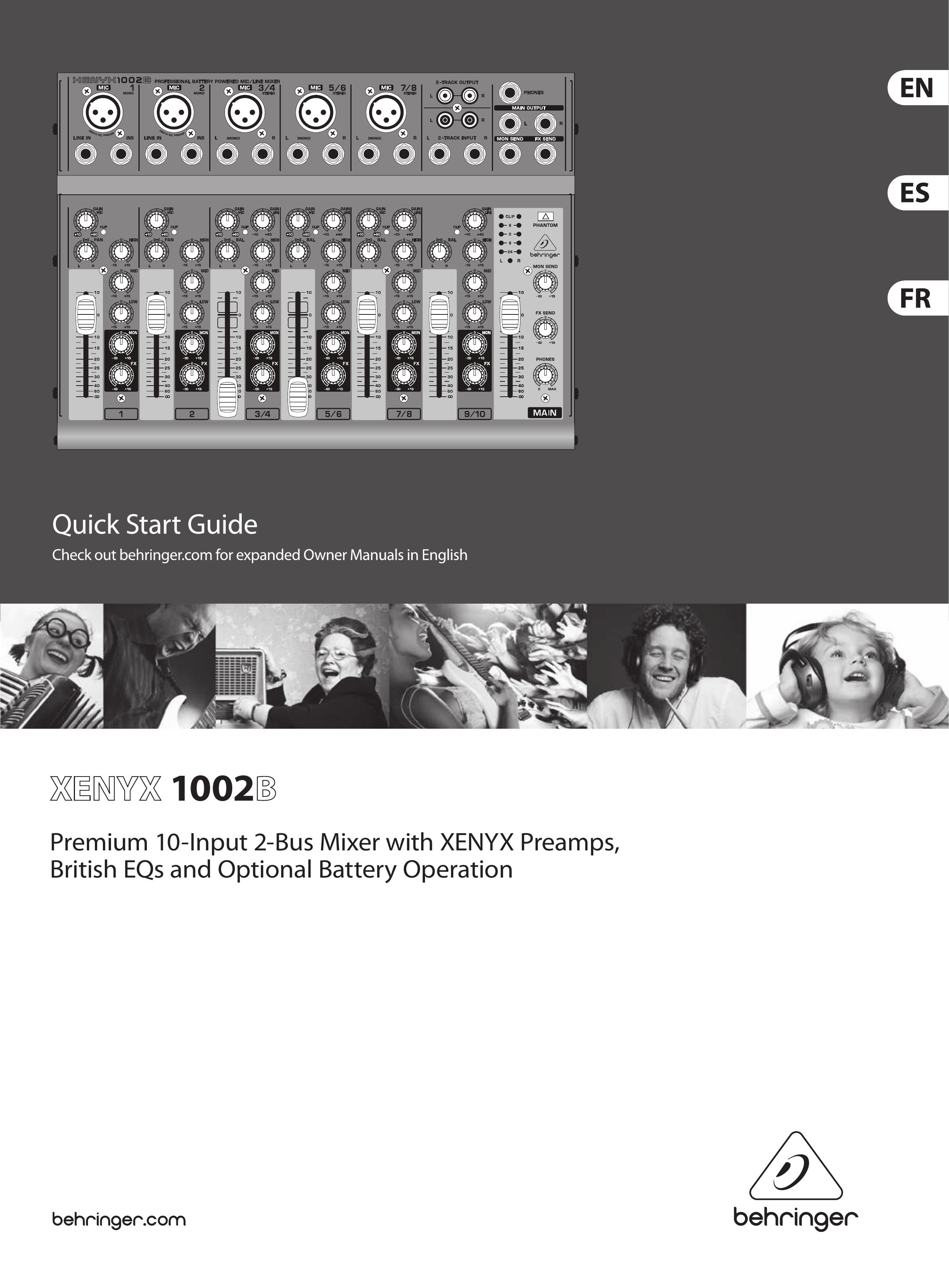 Behringer 1002B Music Mixer User Manual