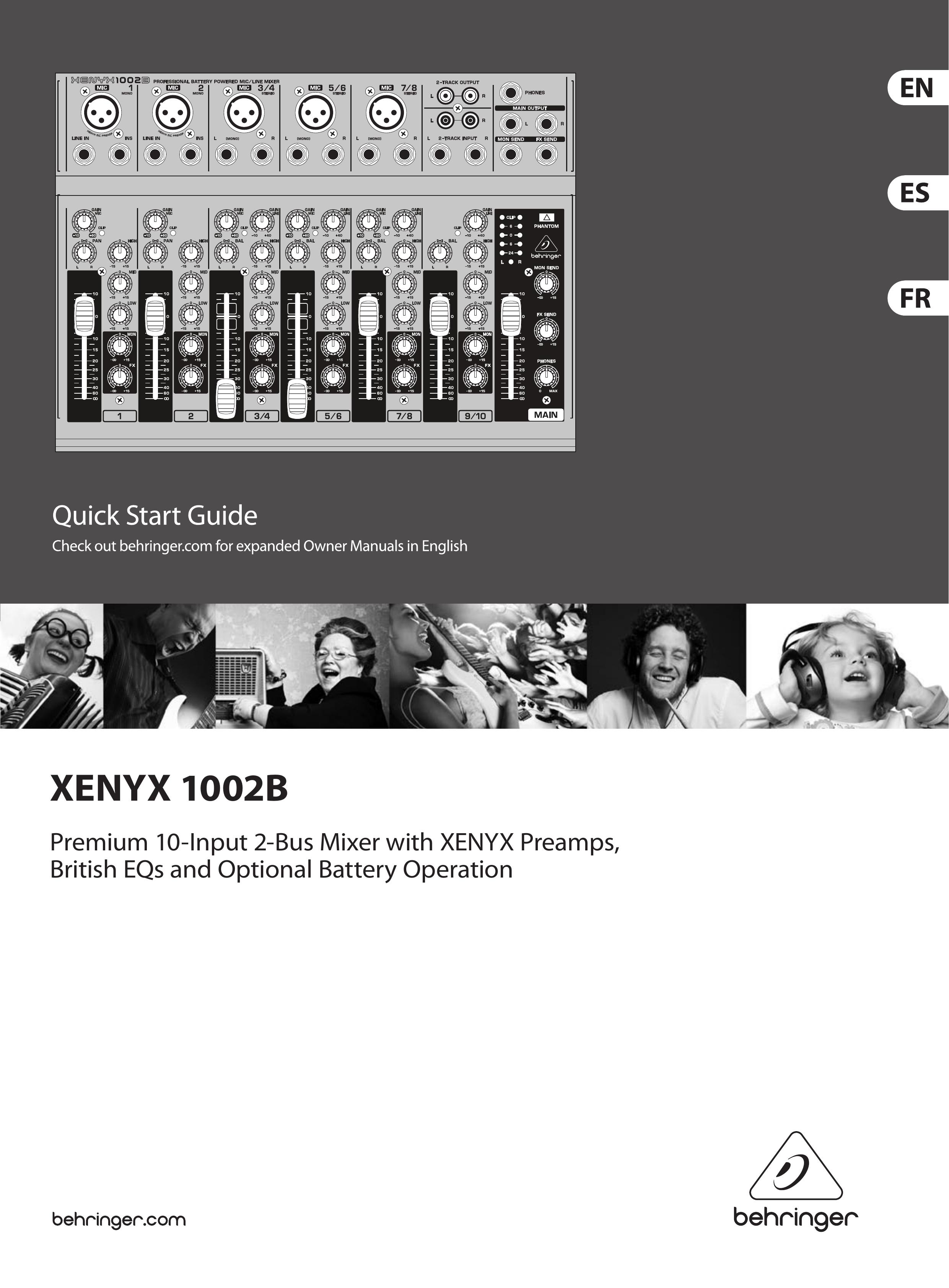Behringer 1002b Music Mixer User Manual