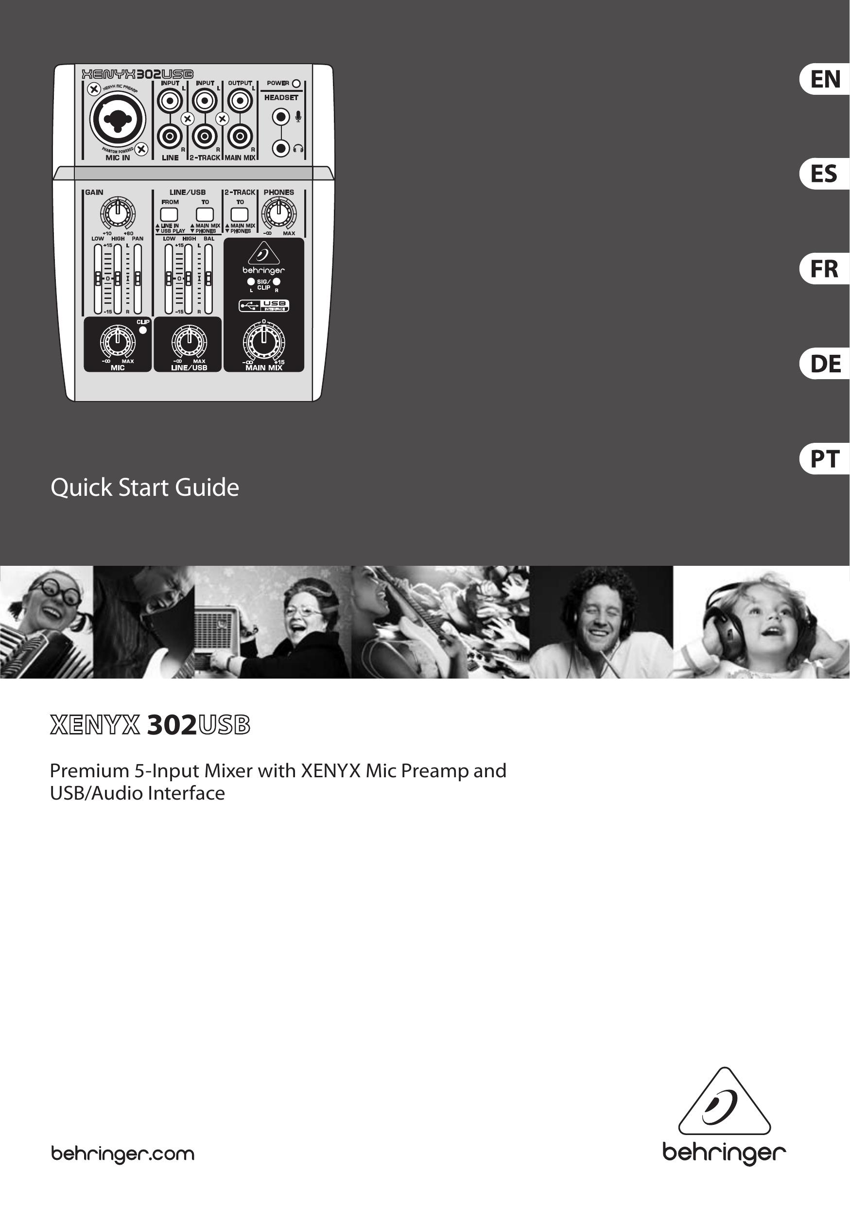 Behringer 302USB Music Mixer User Manual