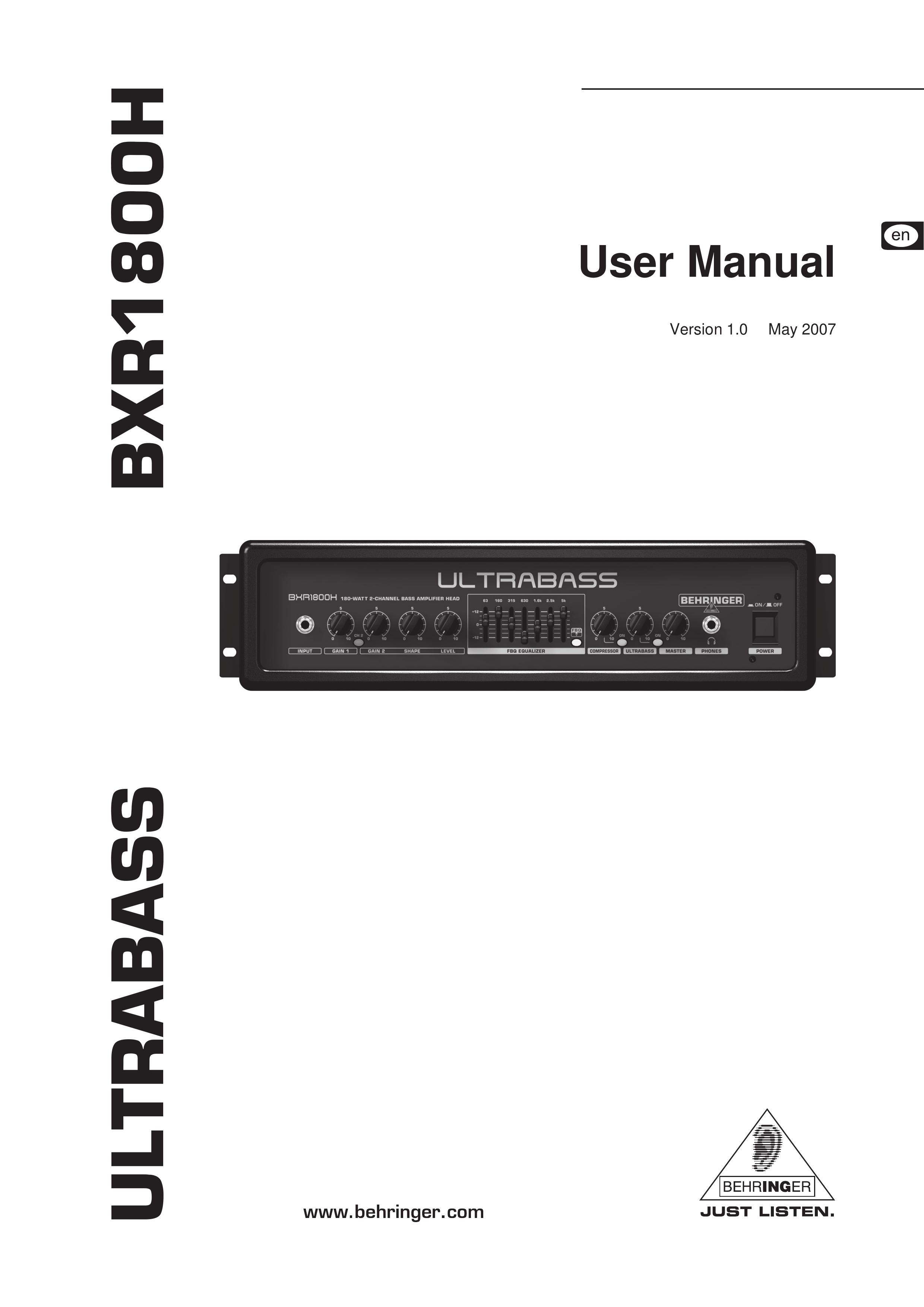 Behringer BXR1800H Music Mixer User Manual