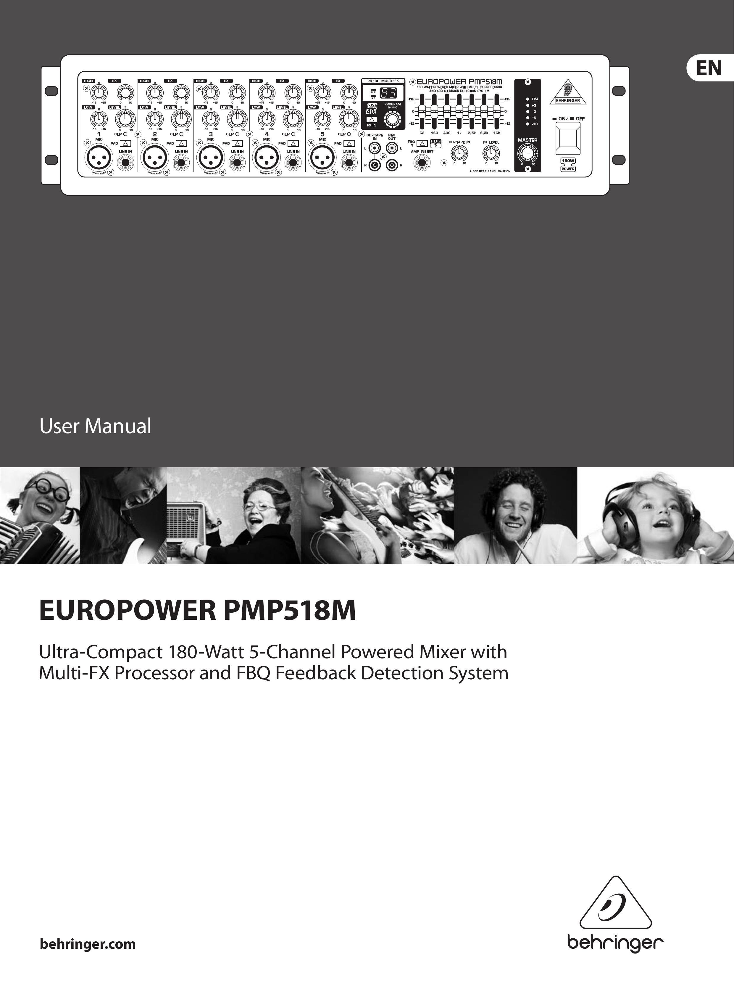 Behringer PMP518M Music Mixer User Manual