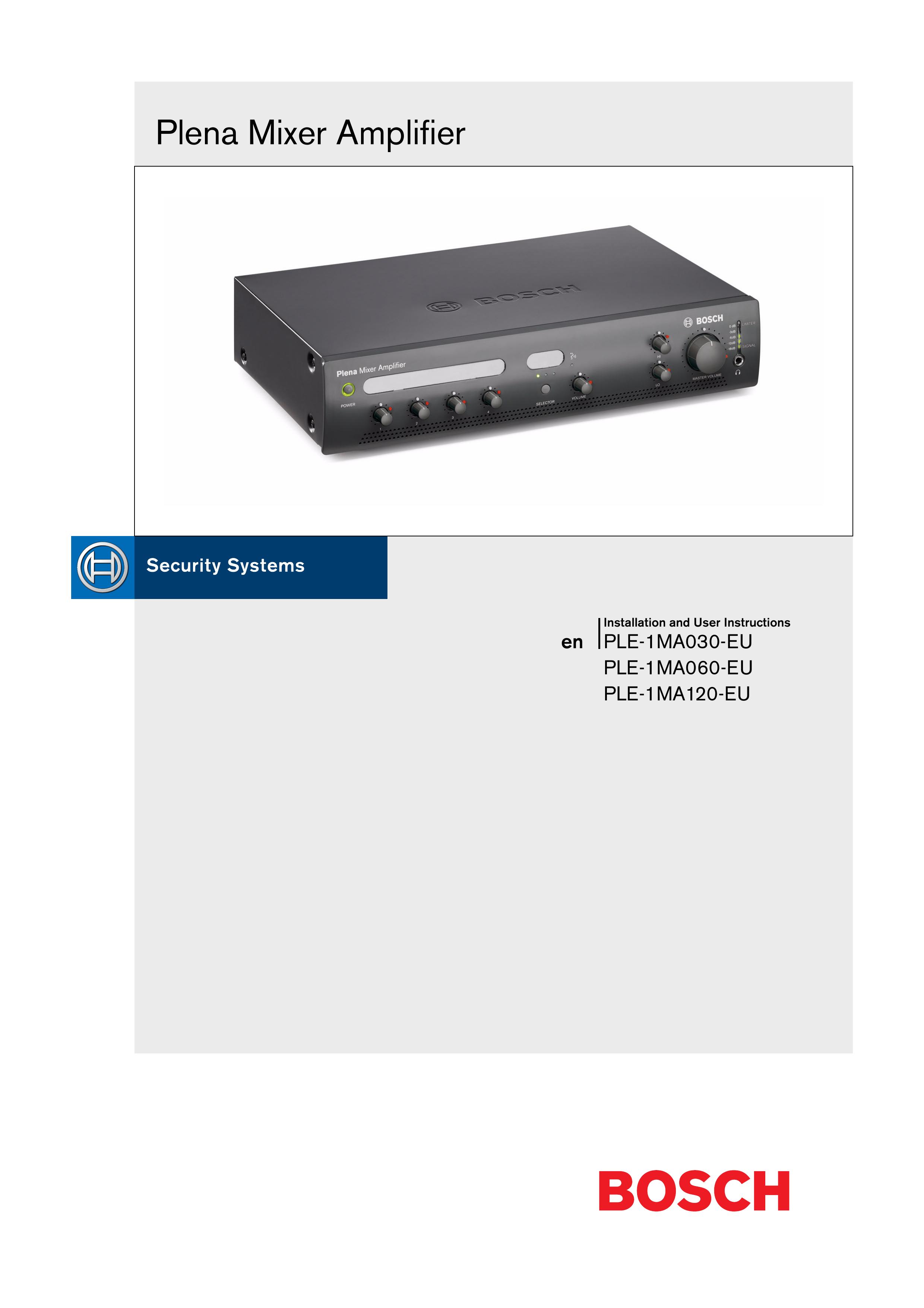Bosch Appliances PLE-1MA060-EU Music Mixer User Manual