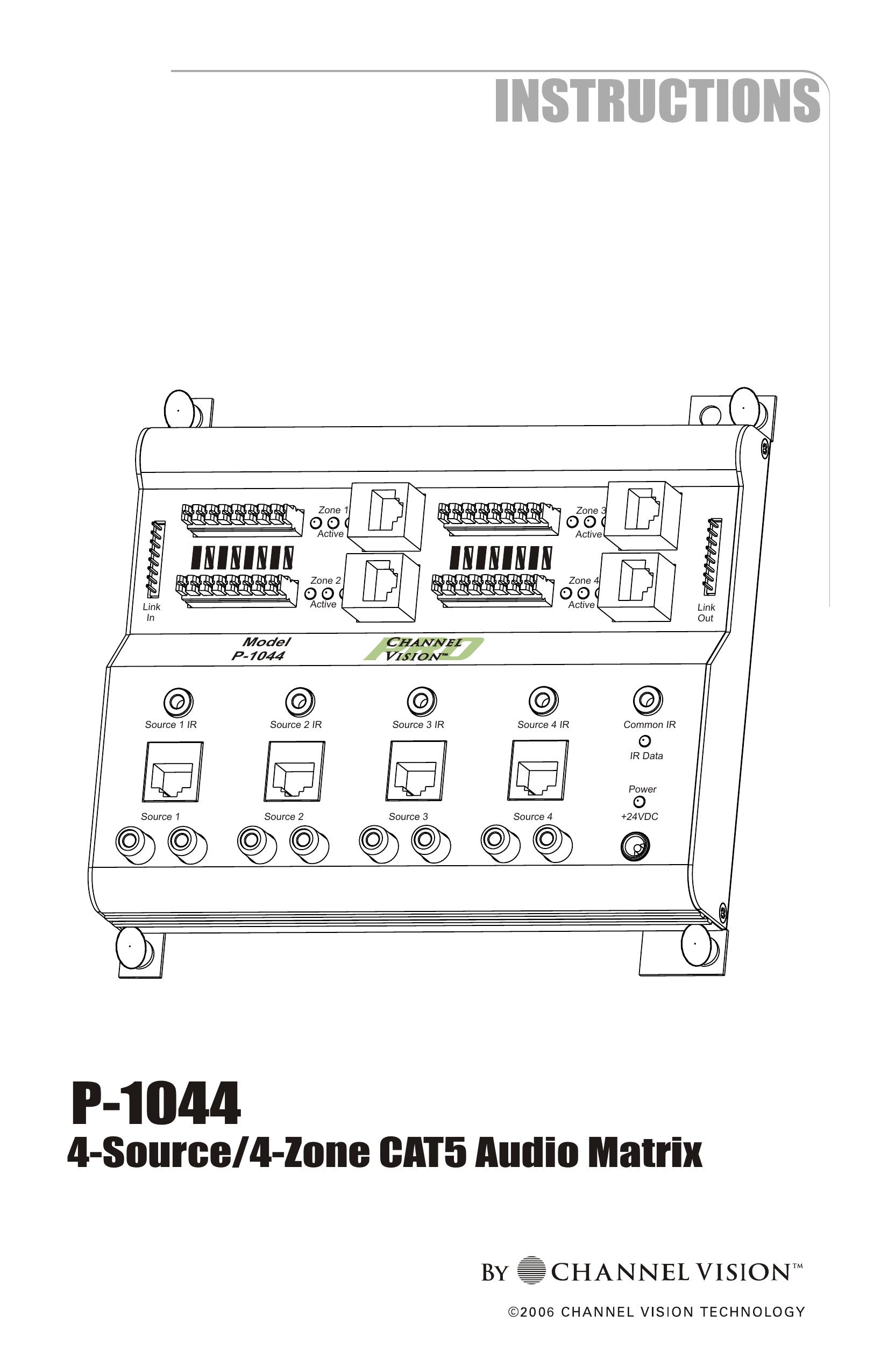 Channel Vision P-1044 Music Mixer User Manual